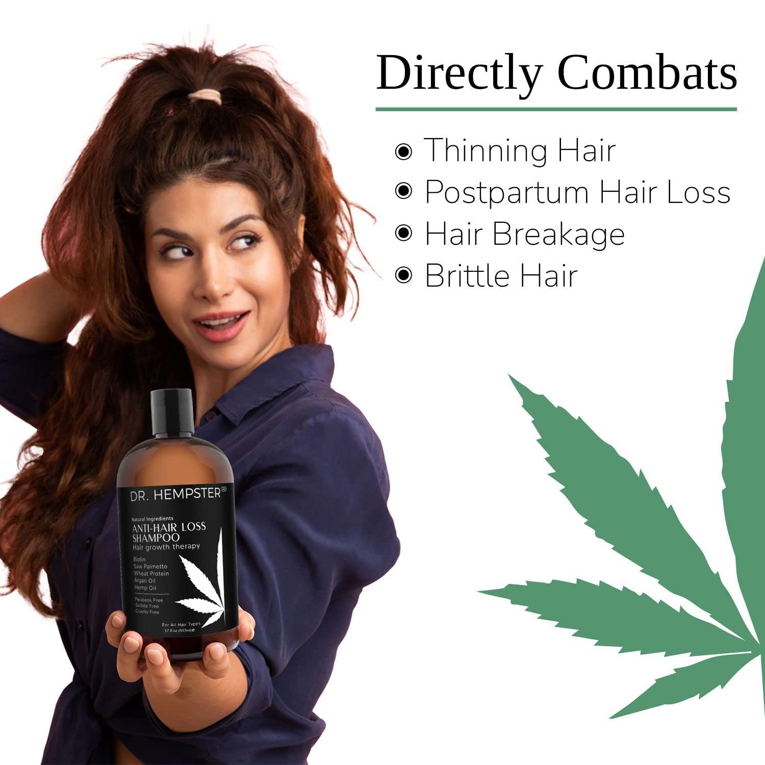 Hair Loss Shampoo 17 oz Hemp and Biotin Shampoo For Thinning Hair