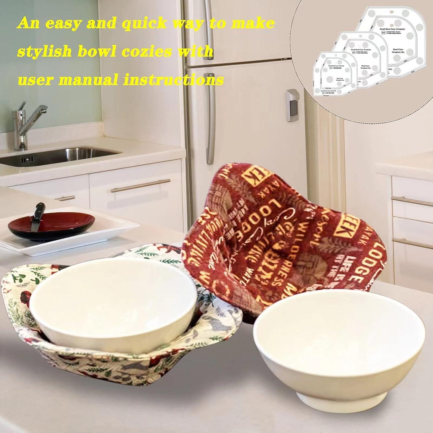 Bowl Cozy Template Set Acrylic DIY Bowl Template Cutting Ruler Bowl Mat  Bowl Cozy Pattern Template Home Sewing Accessories
