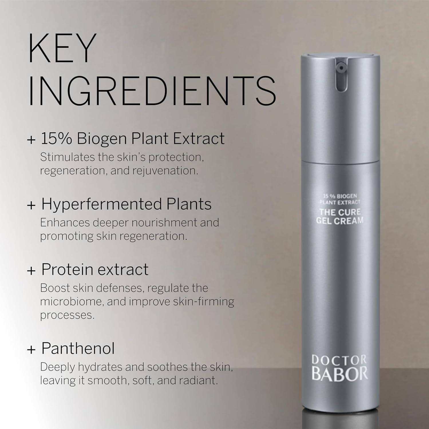 BABOR DOCTOR The Cure Gel Cream - Revitalizing Youthful Complexion Biogen  Plant Extract Anti-Aging Hydration 1.69 oz | Buy Now with Express  International Delivery | GoSupps.com