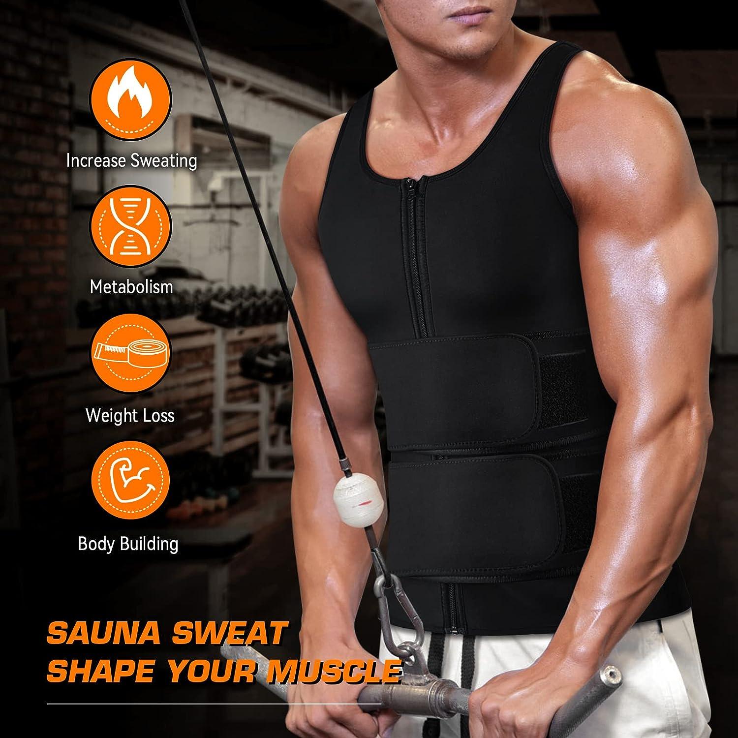 Sauna Vest Waist Trainer for Men - Mens Sauna Suit Double Sweat