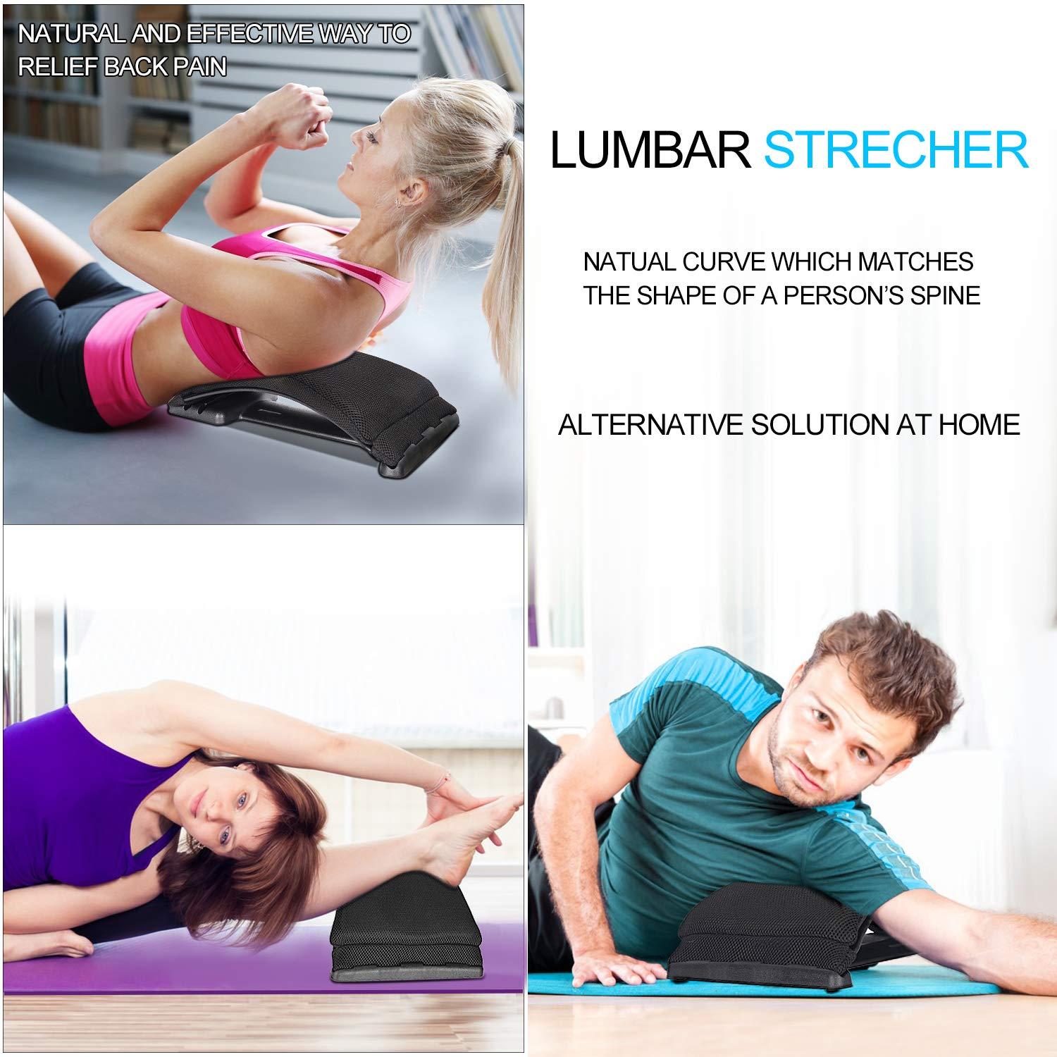 Leela's Multi-Level Back Stretcher, Lumbar Back Pain Relief Device for