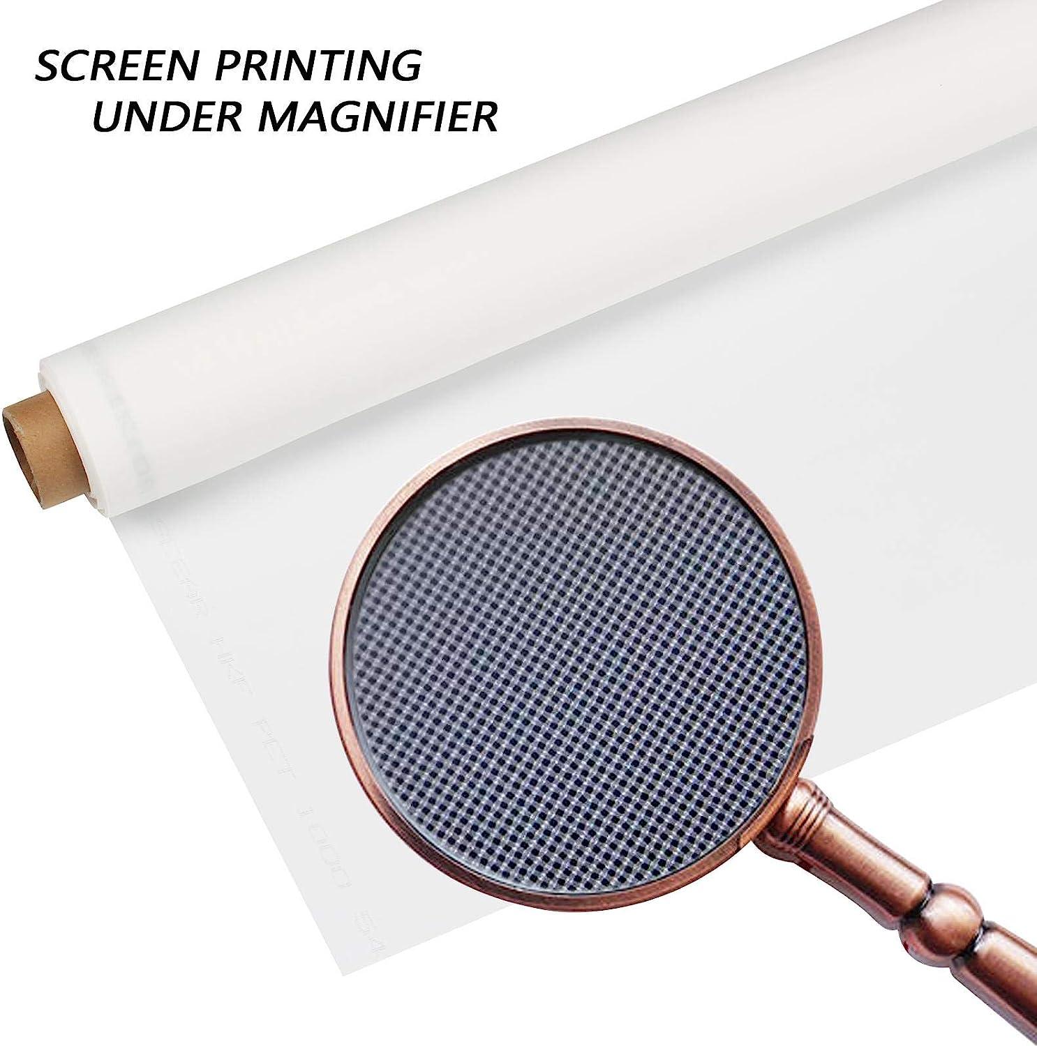 3 Yards 50 Inch(1.27 Meters) White Silk Screen Printing Fabric Mesh Screen  Printing Mesh Wide High Tension Mesh Making Ink Supplies 110 Mesh(43T)