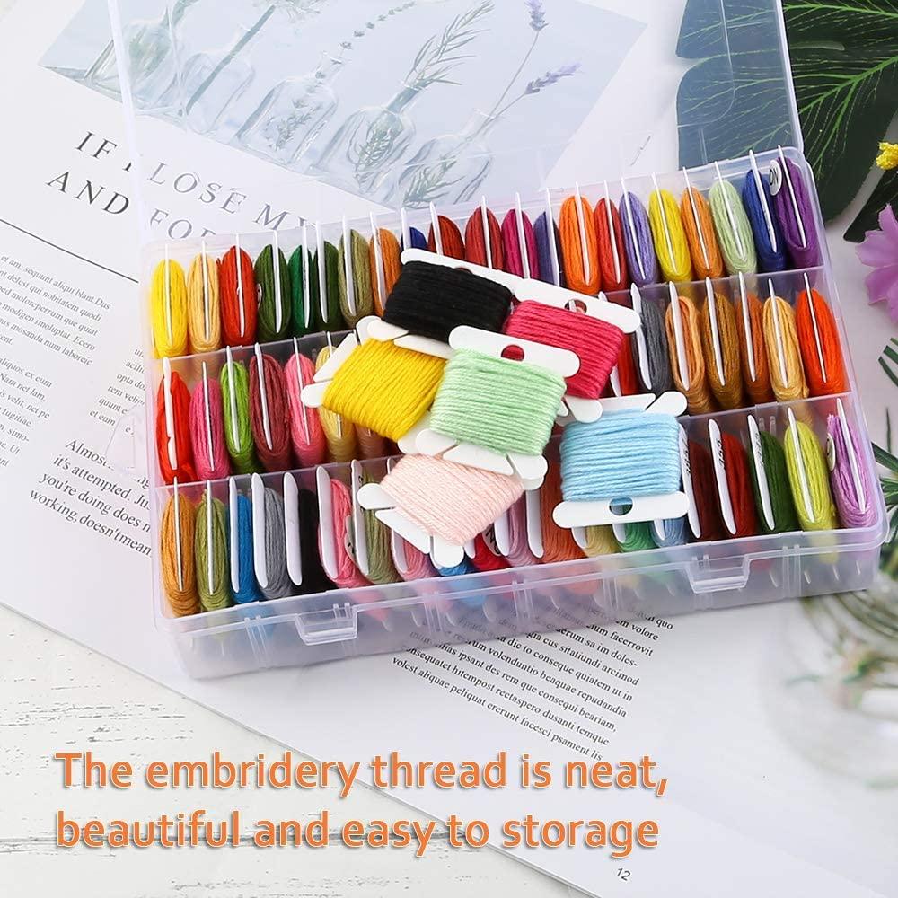 360 PCS Plastic Bobbins for Embroidery Floss, White Embroidery Floss  Organizer, Embroidery Thread Organizer for Cross Stitch Organizer