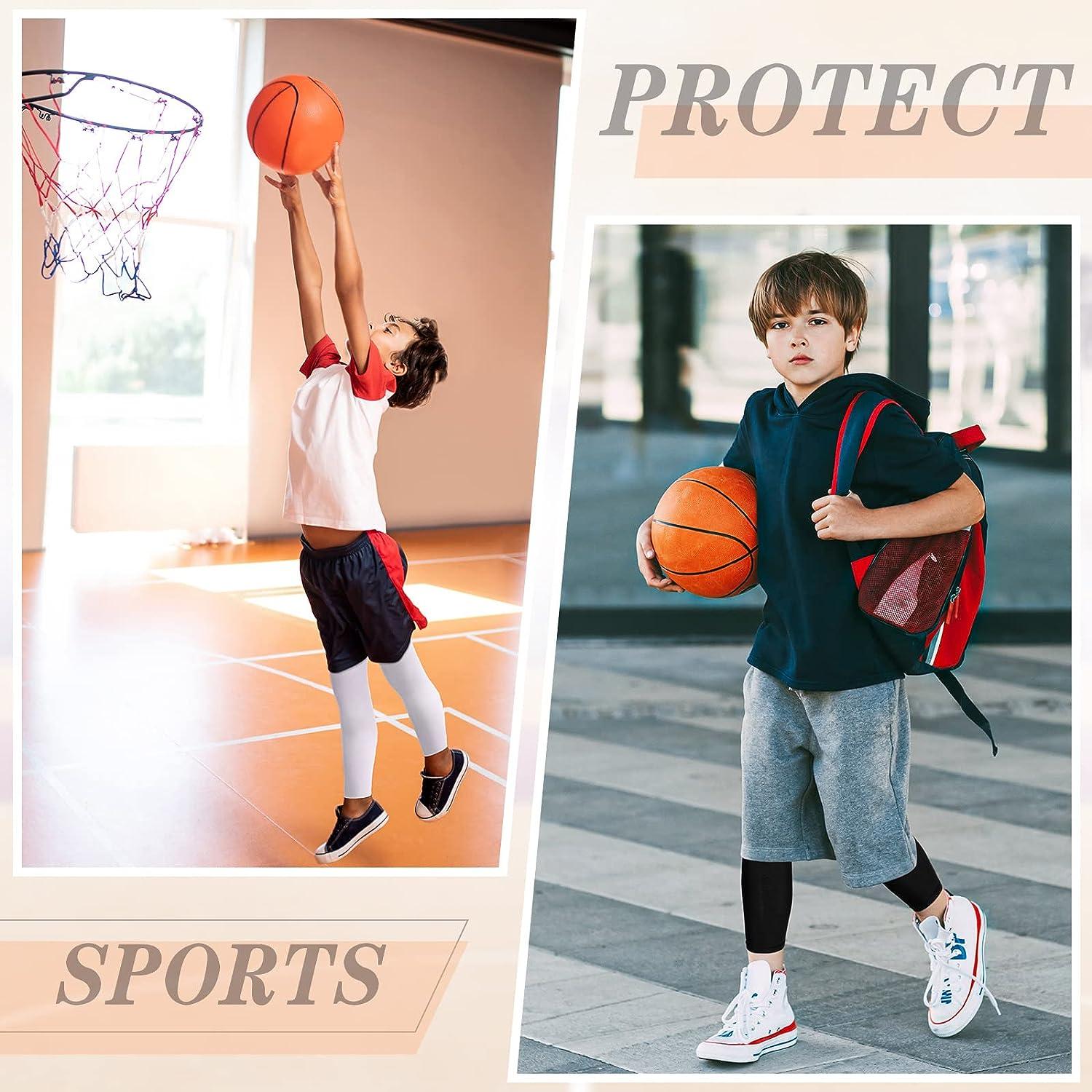 Sports Anti-slip Compression Leg Sleeve Basketball Calf Support (Black M) 