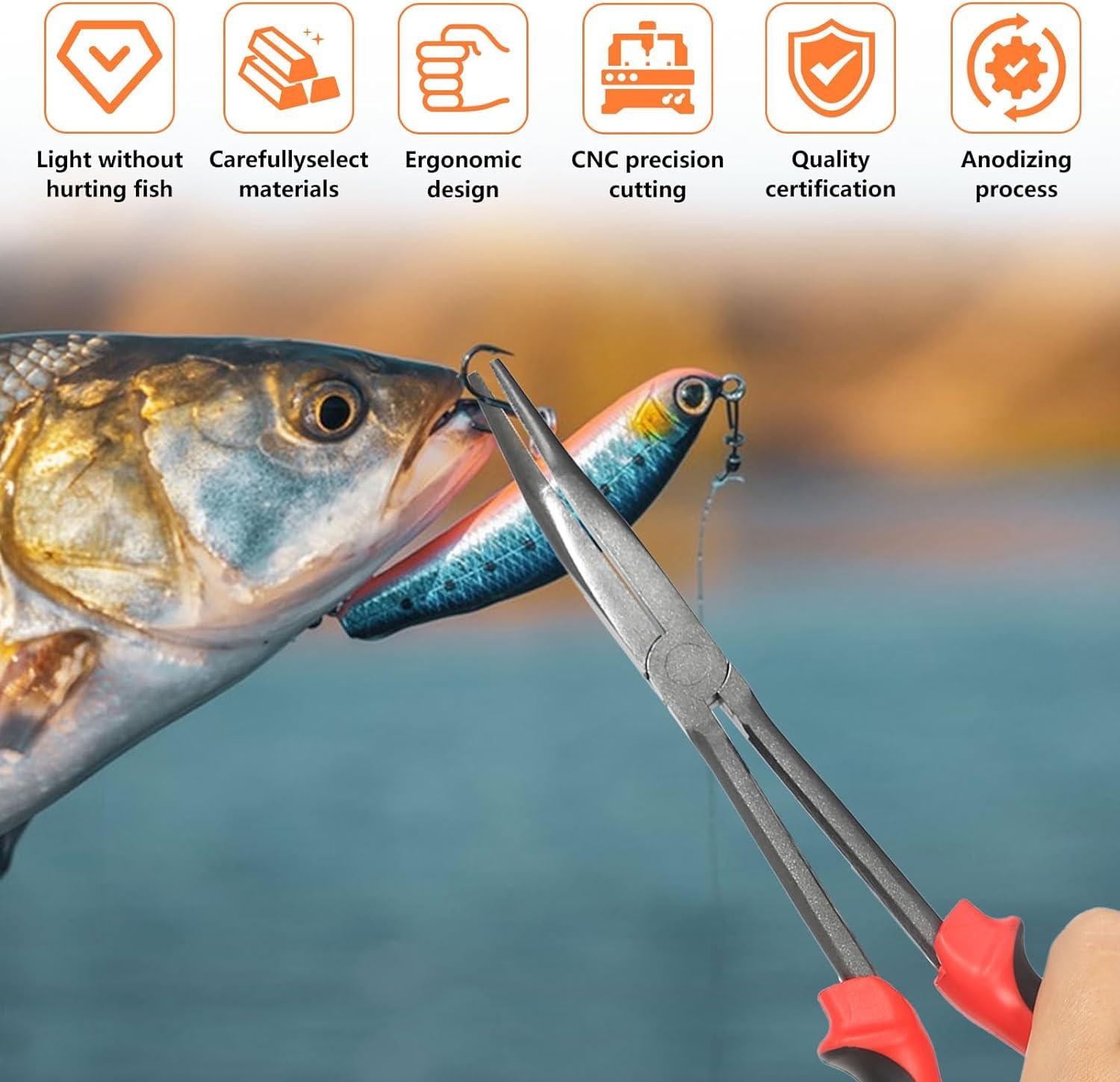 Fishing Pliers Hook Remover 28 cm | Curved Fishing Scissors & Accessories for Predatory Fish - Durable & Essential Tool | Buy Now with Express International Delivery | GoSupps.com Fishing Pliers Hook Remover 28 cm | Curved Fishing Scissors & Accessories for Predatory Fish - Durable & Essential Tool | Buy Now with Express International Delivery | GoSupps.com