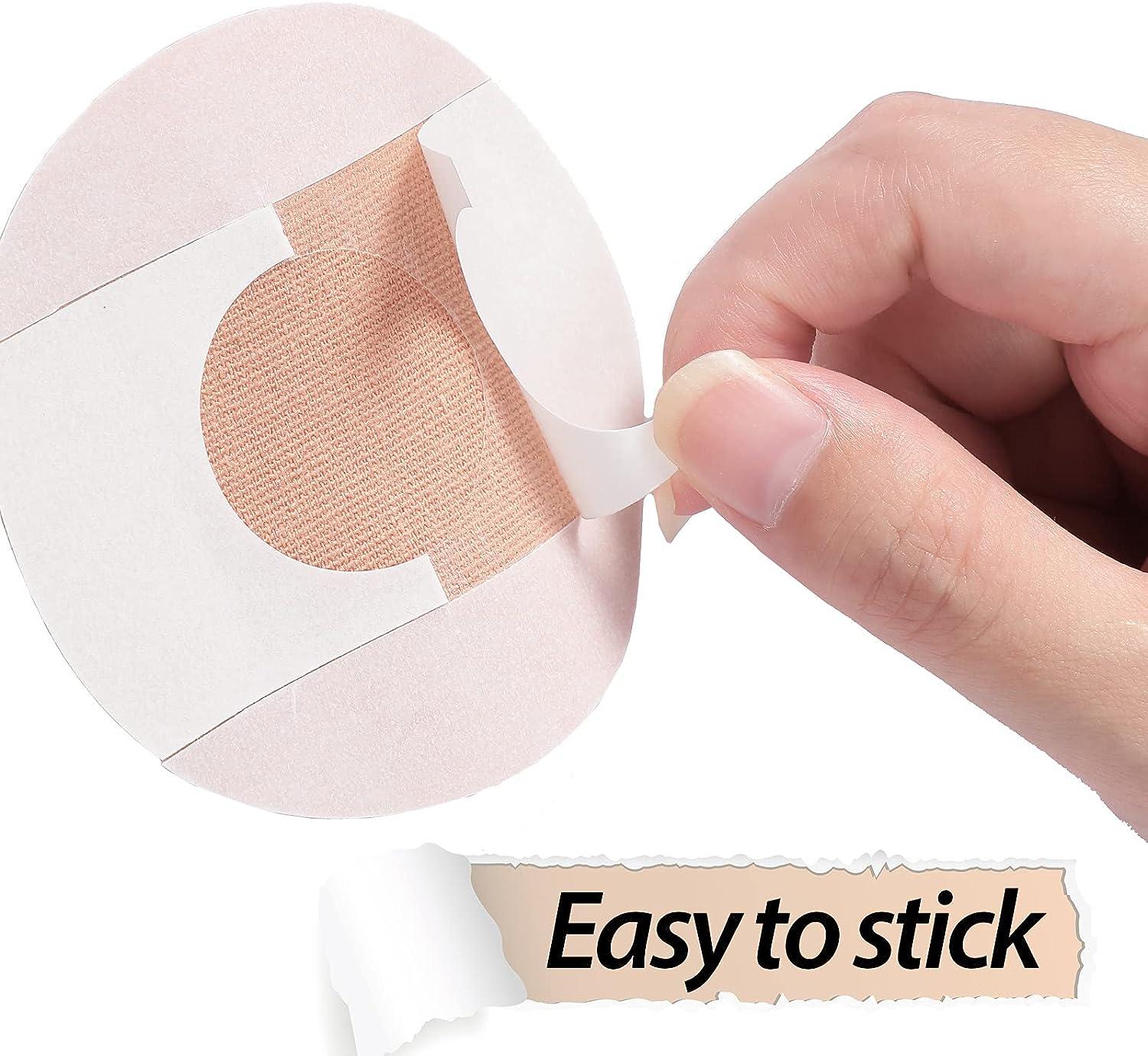 60 Pieces Adhesive Patches Breathable Sensor Patches Pre-Cut Adhesive  Covers Shower Waterproof Tape Continuous Glucose Monitor Protection Without  Hole Beige