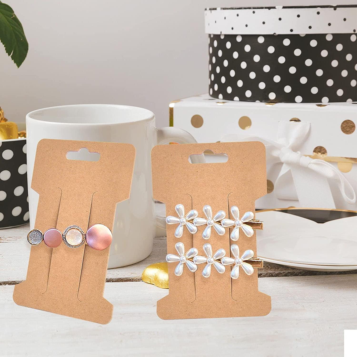 Coopay 150 Pieces Hair Clip Display Cards Hair Bow Display Holder