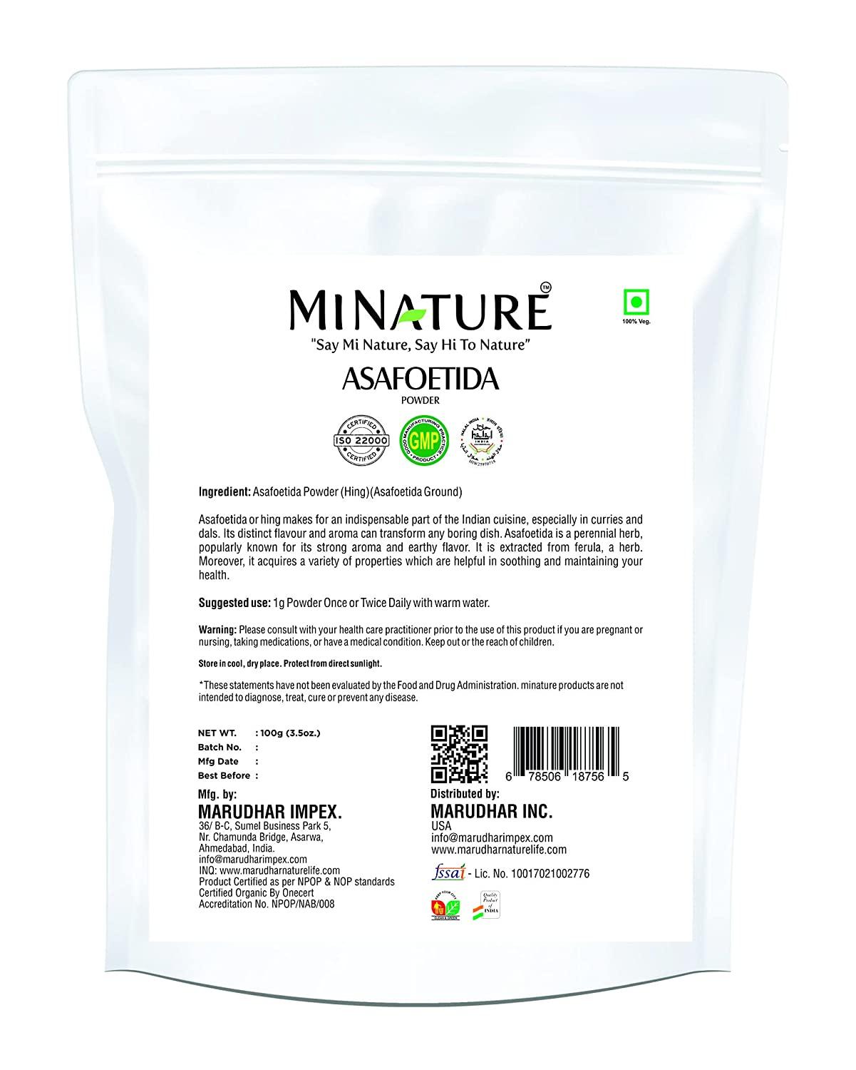 Asafoetida Powder ( Hing)( Asafetida ) by mi nature 100 Pure and