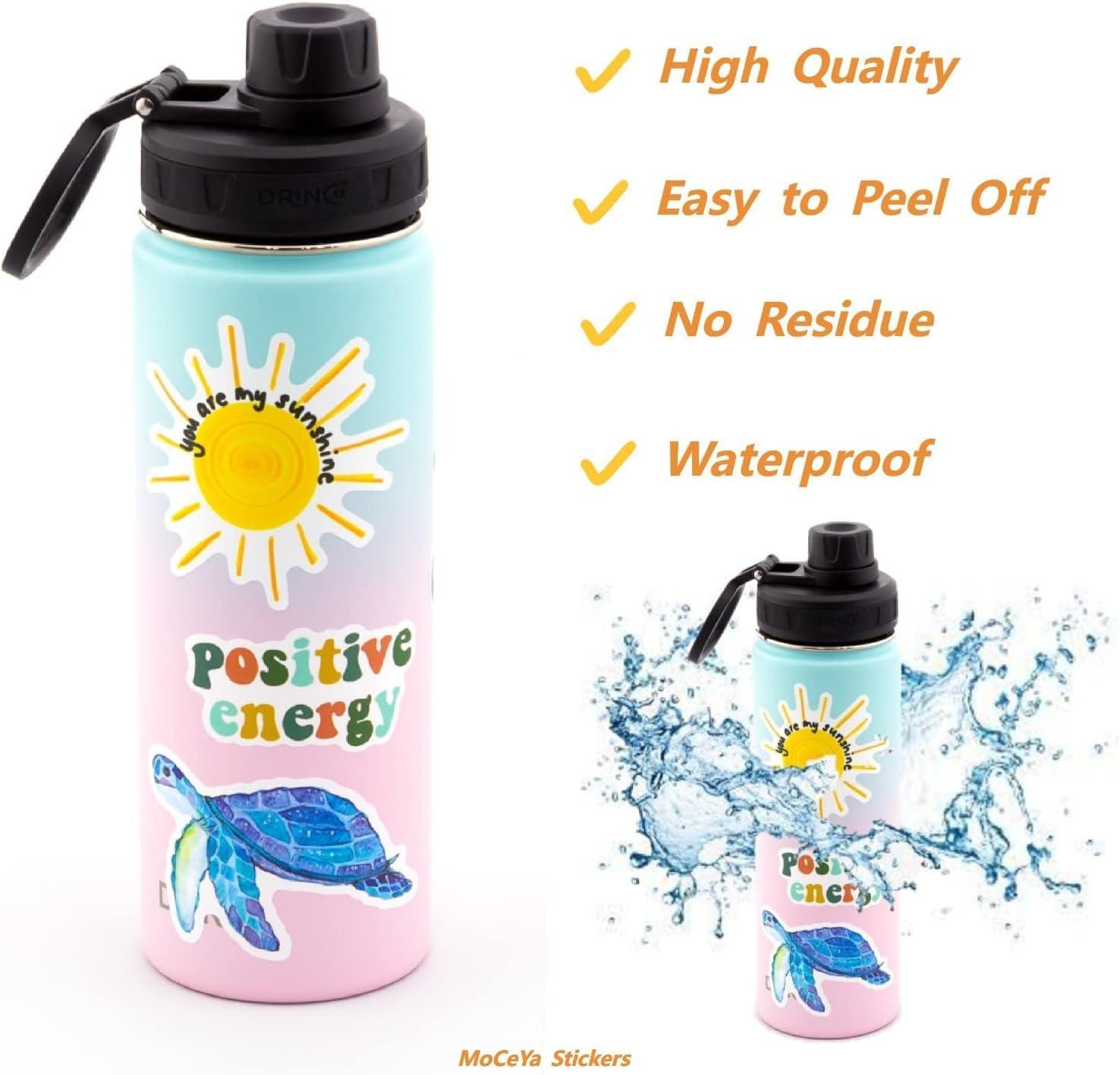 Waterproof Stickers for Water Bottle - MoCeYa 100pcs Cute Aesthetic Stickers  for Laptop, Computer, Phone, PC, Skateboard, Luggage, Hydro Flask Pink  Sticker Pack for Teens Girls Kids Pink Stickers 100 pcs