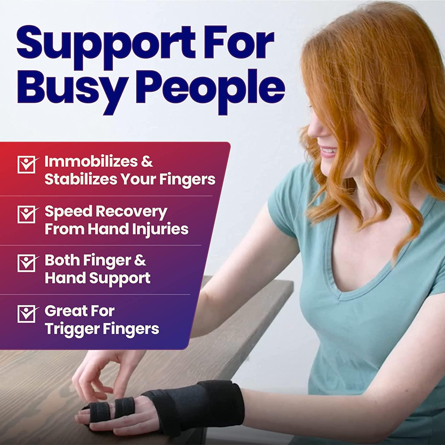 Trigger Finger Splint Finger Brace Supports Two or Three Fingers. Help