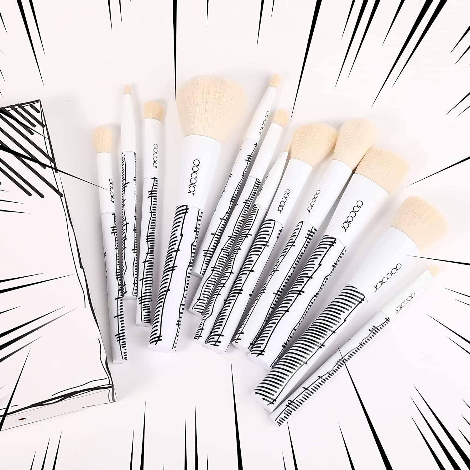 Comic 2D White Makeup Brush Set – Docolor Official
