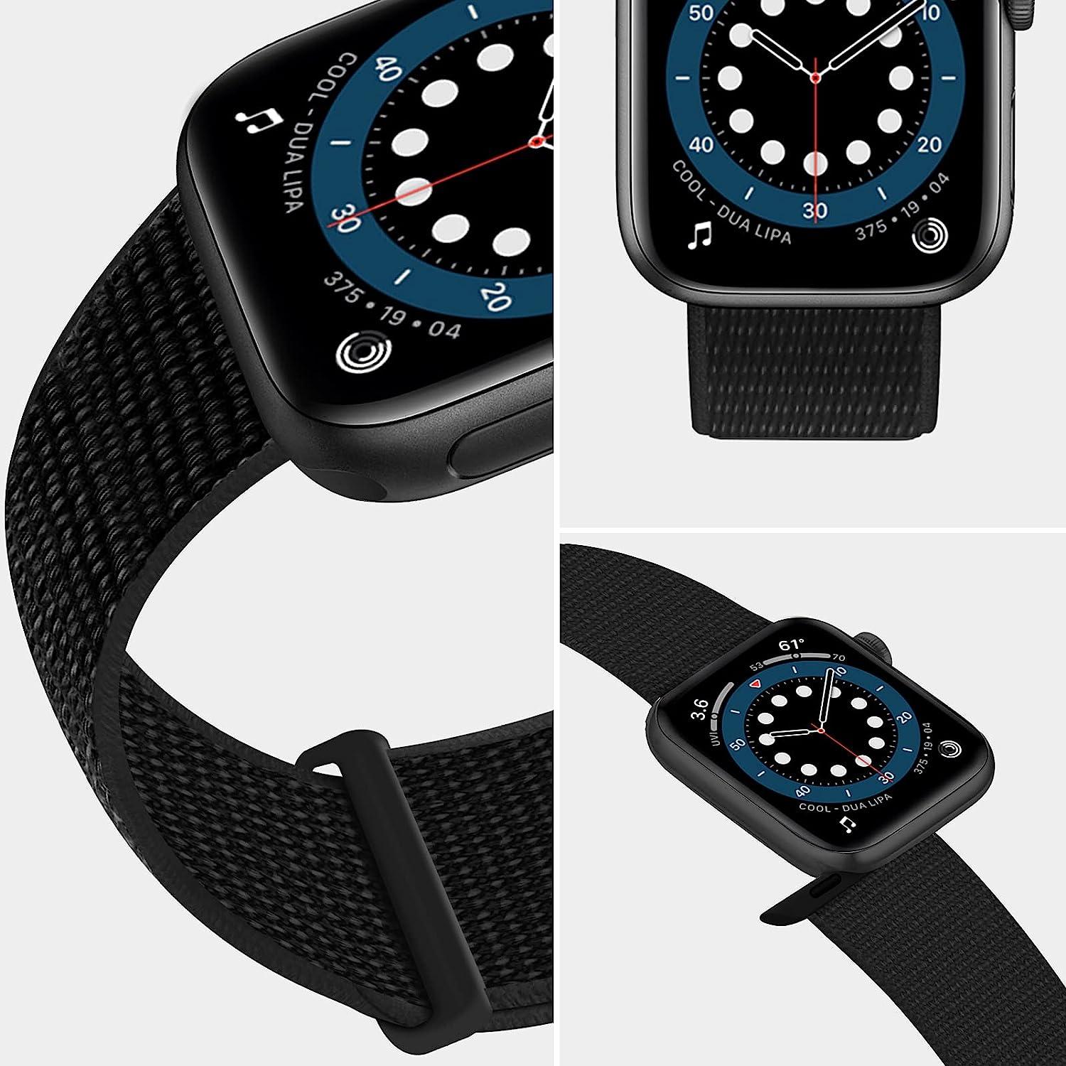 GZ GZHISY Sport Loop Nylon Band for Apple Watch 38mm-49mm, Dark