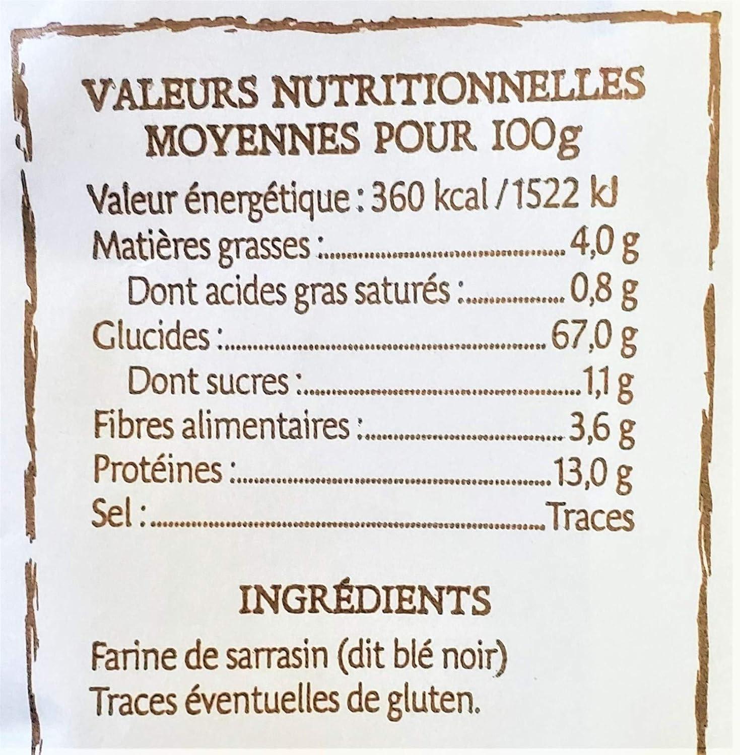 Treblec Farine de Sarrasin French Imported Buckwheat Flour (2 Pack, Total  of 4.4lbs)