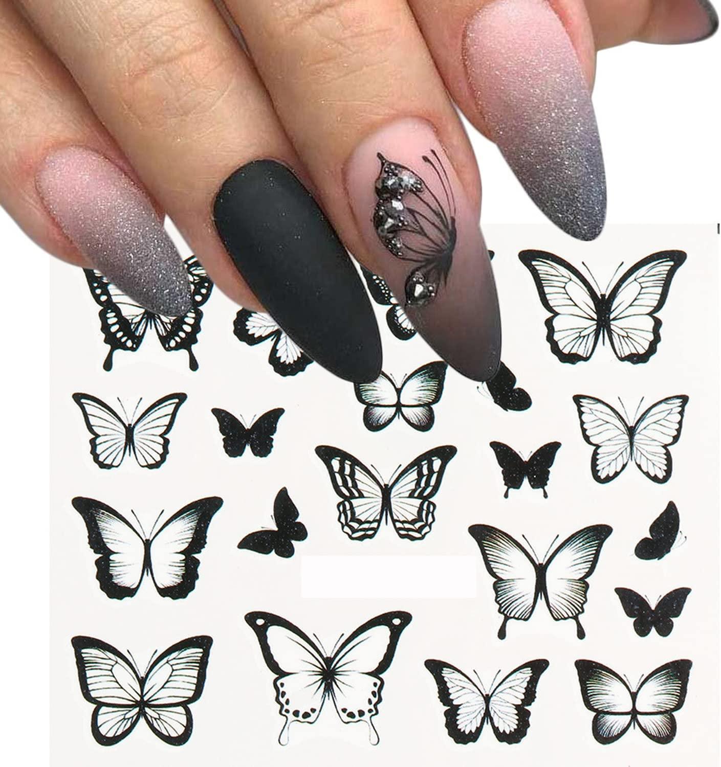 Buy Nail Art Stickers Decals Transfers Black Bohemian Face Facial Abstract  Faces Girl Woman Flowers Floral Rose Roses Fern Leaf WG254 Online in India  - Etsy