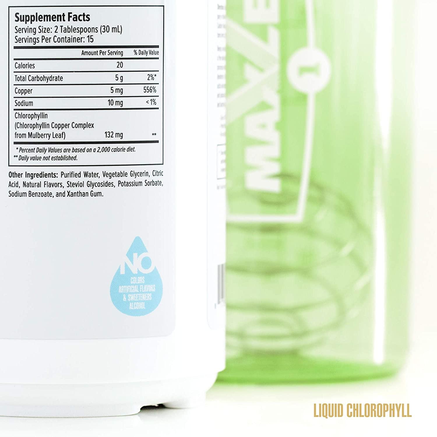 Maxler Chlorophyll Liquid Mint Flavor Internal Deodorant for Body