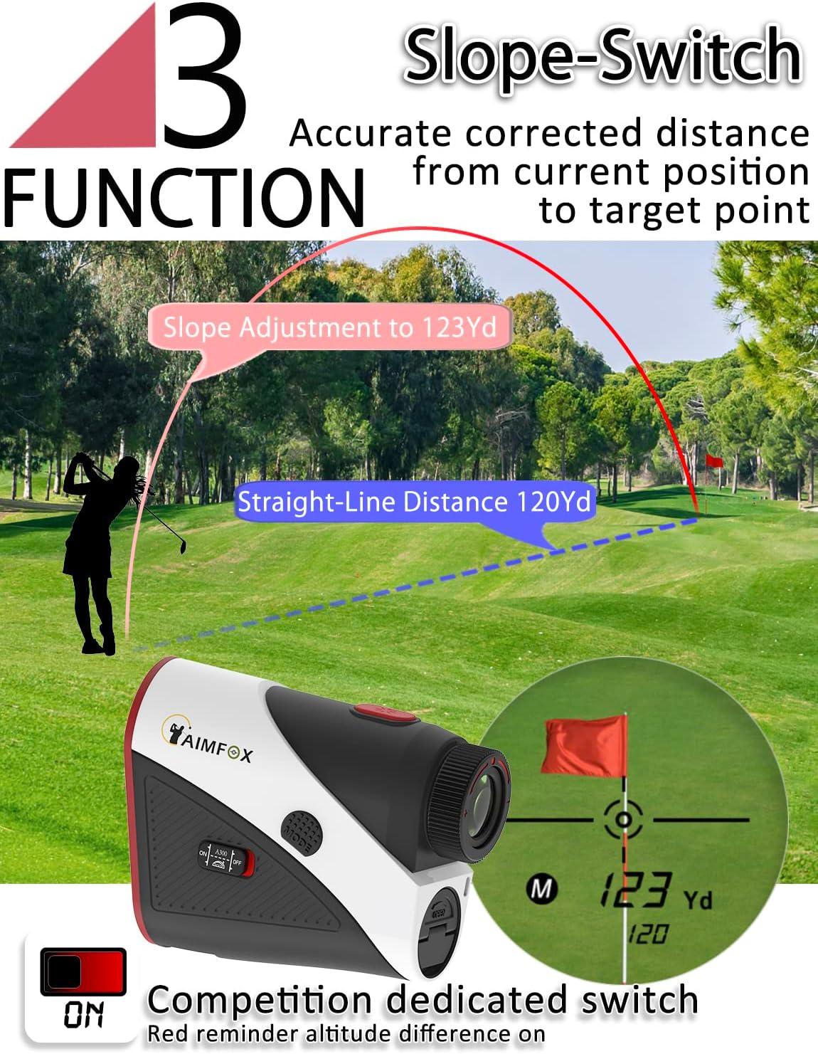 Aimfox A300 Golf Yardage Rangefinder with Slope Switch Portable Laser