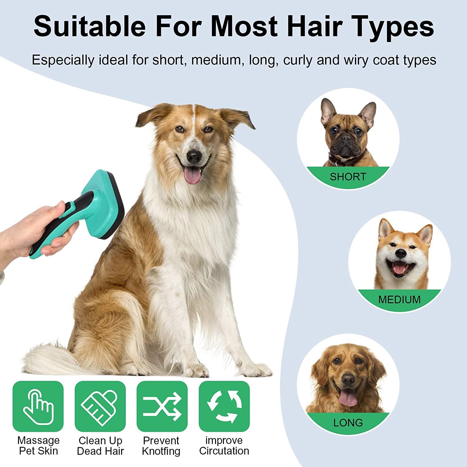 Self cleaning Slicker Brush, shedding and grooming tool for pets