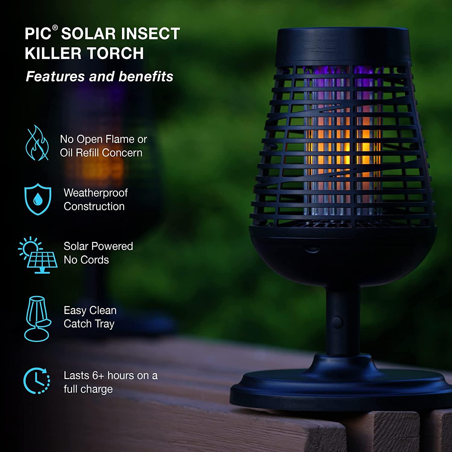 PIC Solar Insect Killer Torch (DFST), Bug Zapper and Accent Light