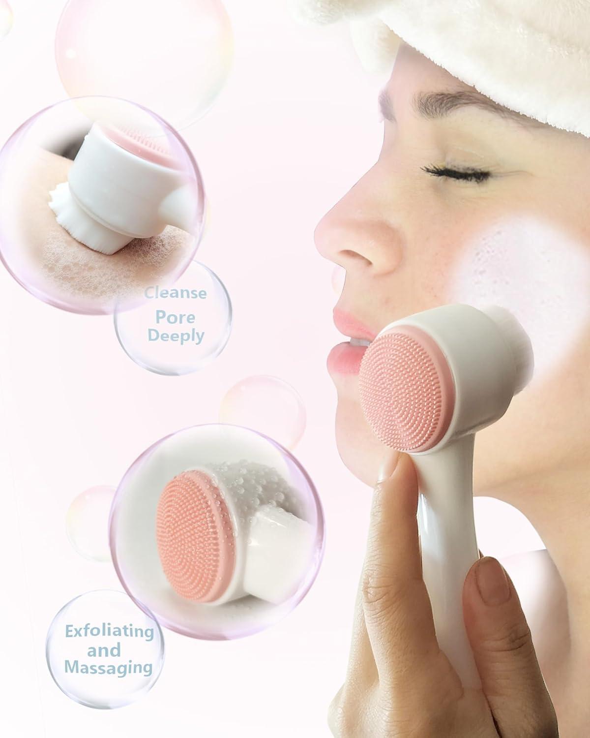 2 in 1 Face Wash Brush | Deep Cleansing & Exfoliating Manual