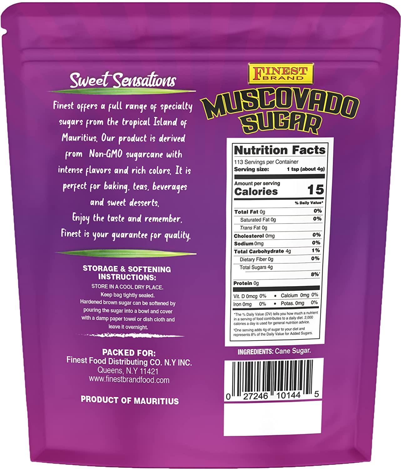 Dark Muscovado Sugar 1 lb Kosher Premium Quality Mauritius Sugar 16oz