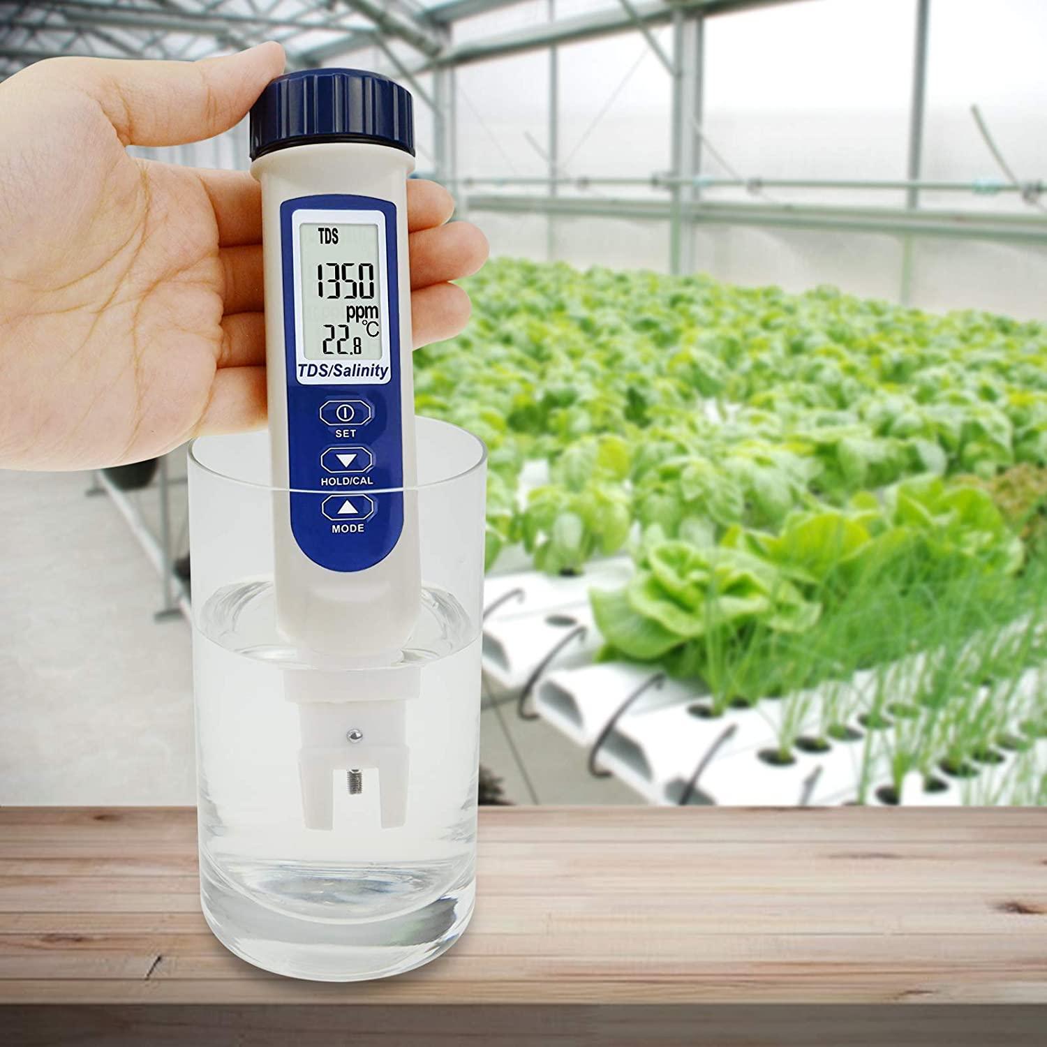 Salinity Tester High Accuracy Salinity Meter with Automatic Calibration