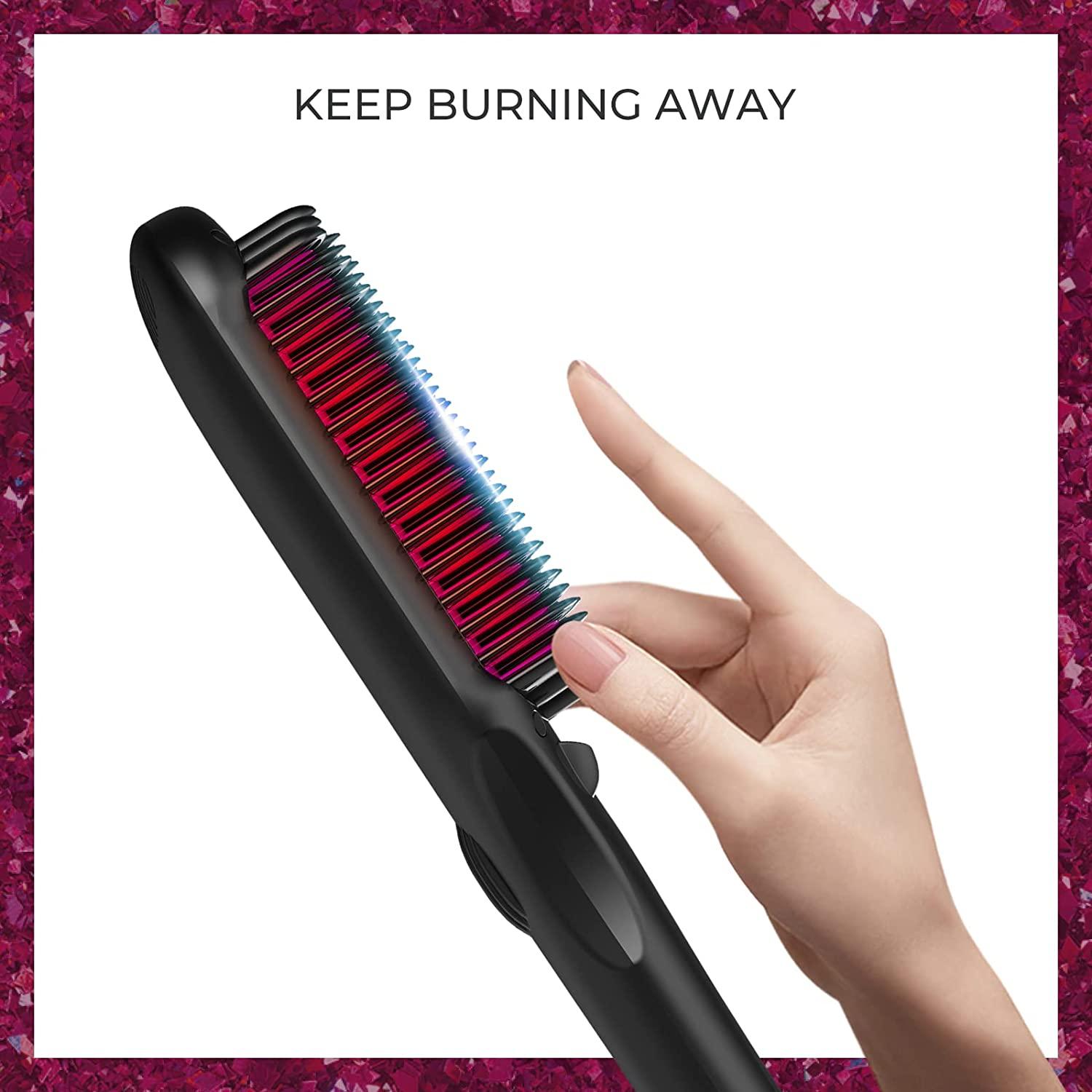 TYMO Ionic Hair Straightener Brush Enhanced Ionic Straightening