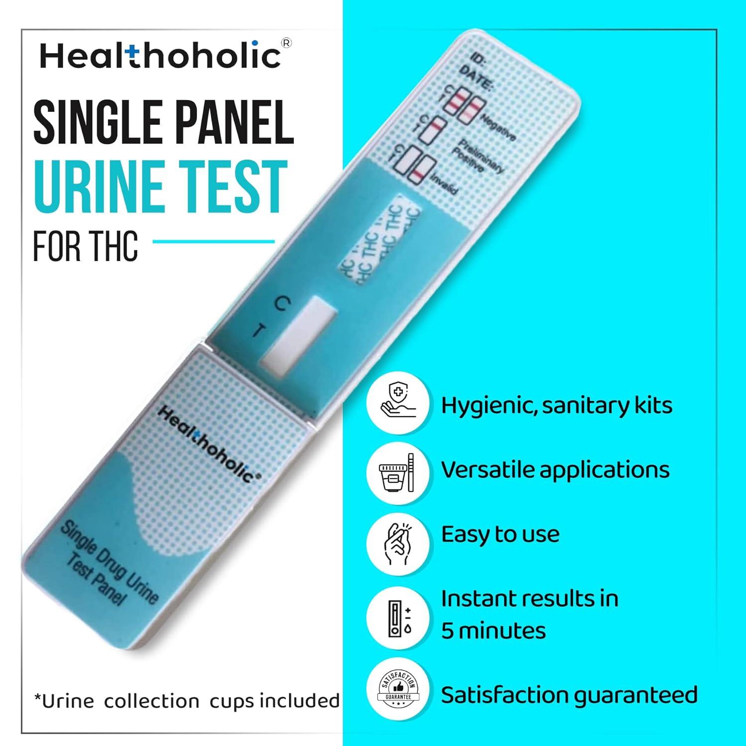 18 Pack Healthoholic Single Panel Drug Test Kit Marijuana (THC) Detector Rapid Urine Testing