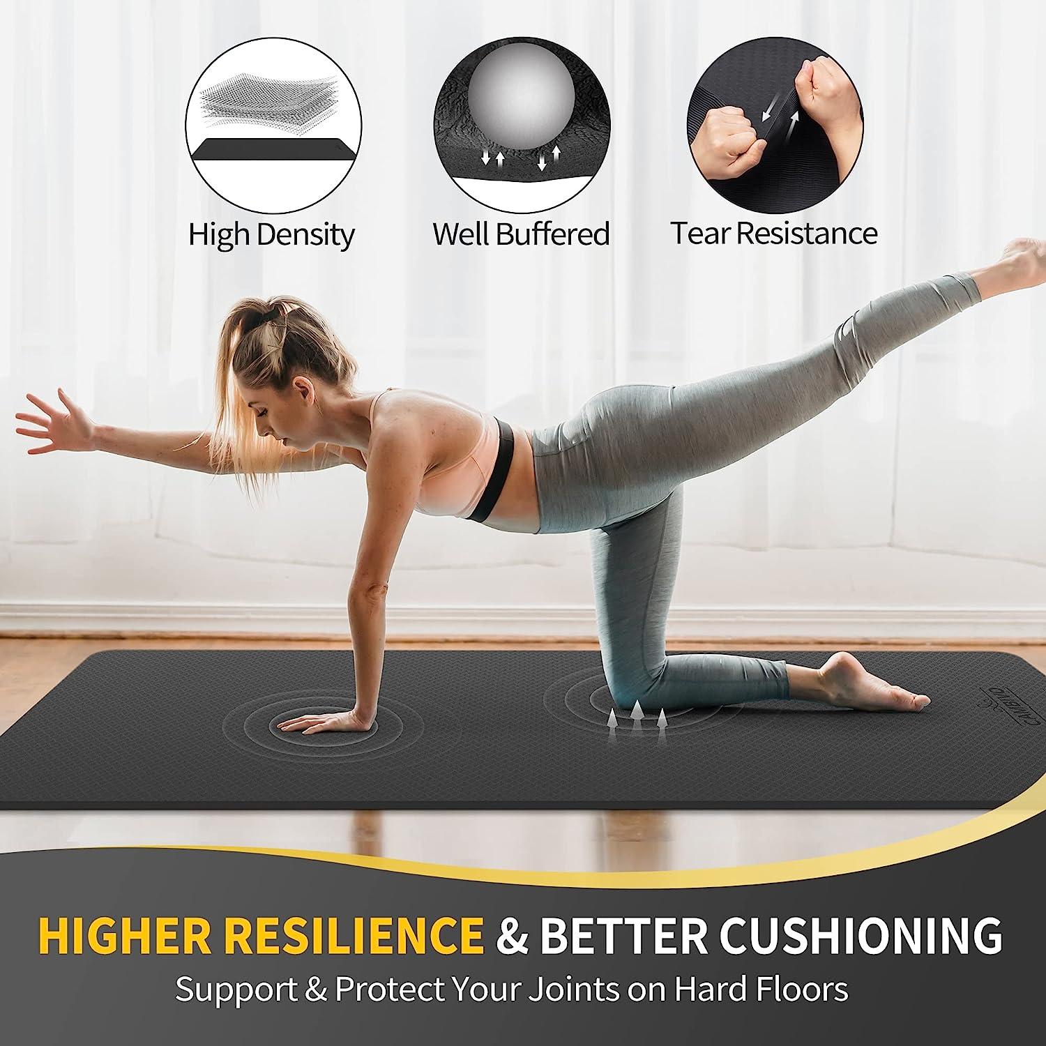 CAMBIVO Large Workout Mat – Extra Thick Non-Slip Yoga Mat