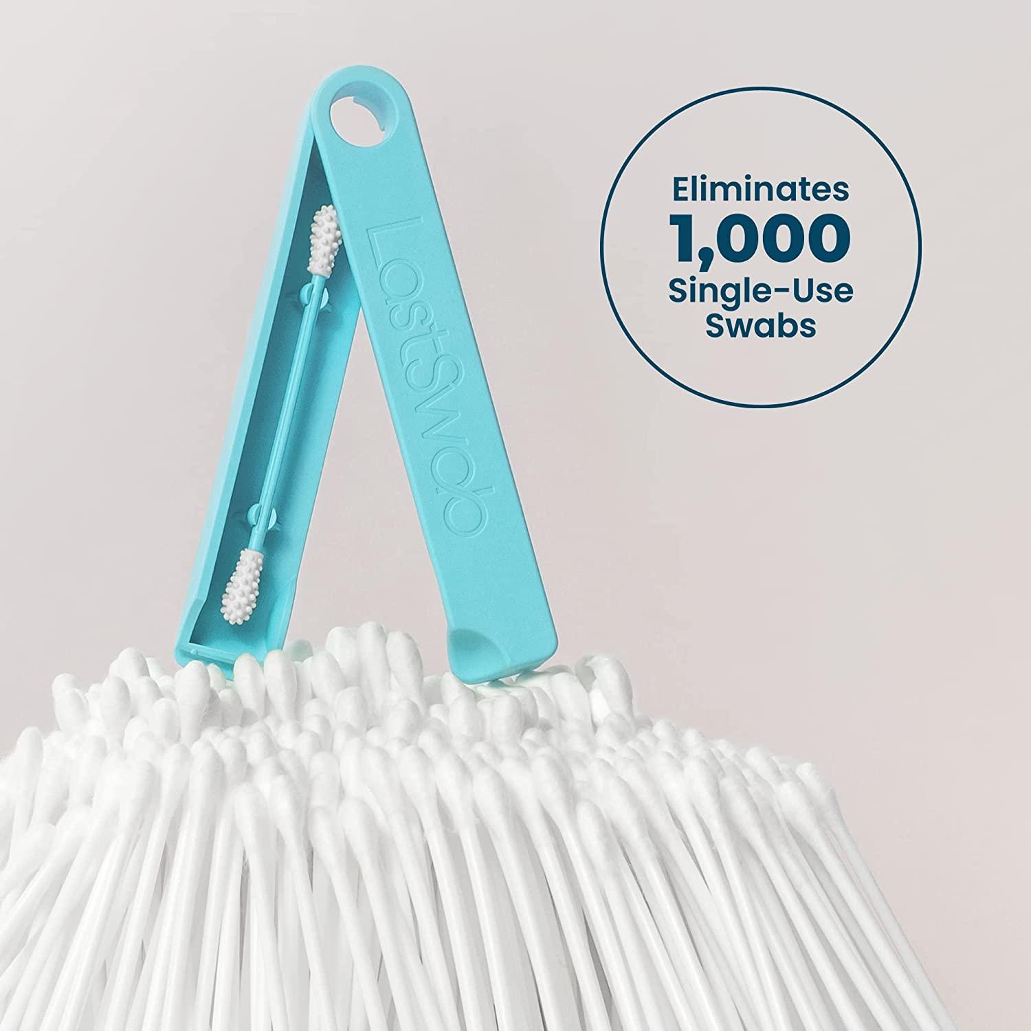 LastSwab Reusable Cotton Swabs for Ear Cleaning by LastObject - Eco Friendly Q tips for Ears Peach- 1 Reusable Qtips is equivalent of 1000 common Cotton Swab - Zero Waste Products - Easy to Clean