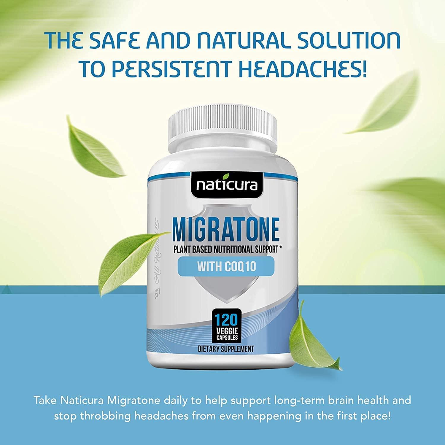 Migratone Migraine Relief Supplement Natural Headache Support with PA