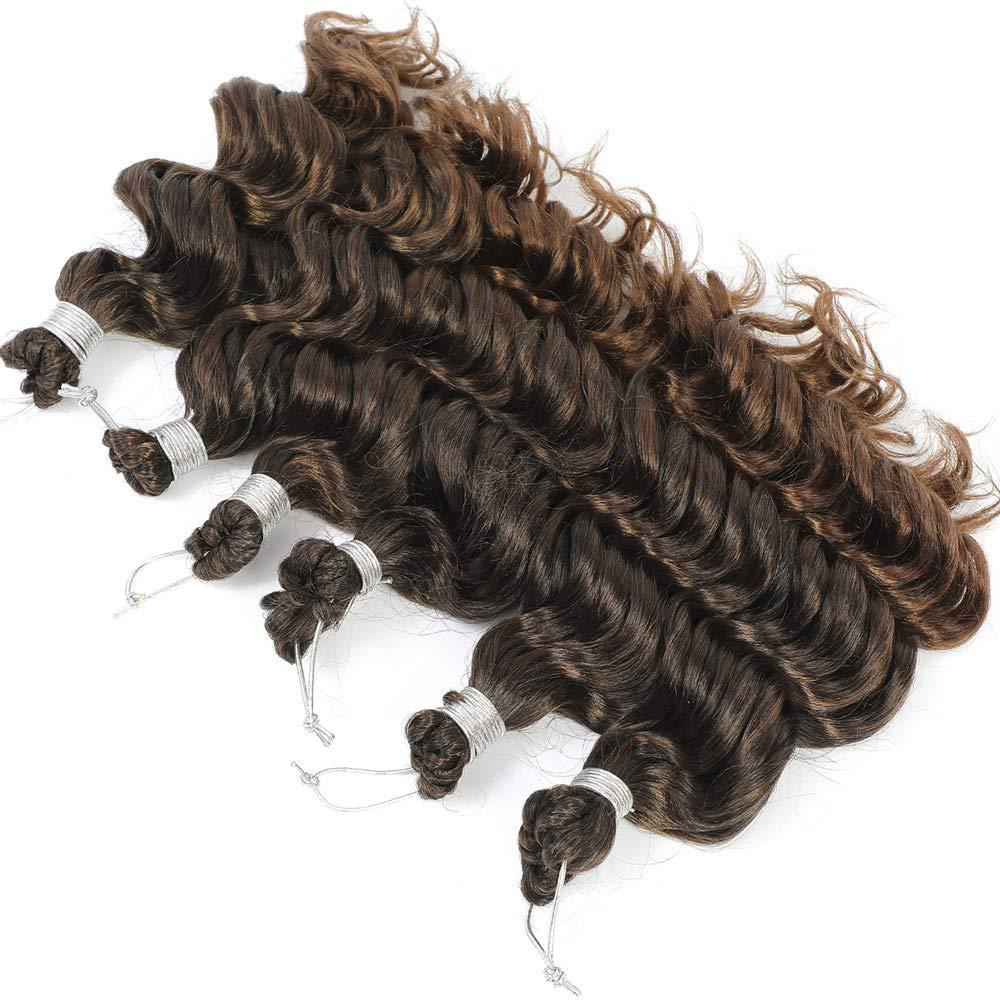 7 Packs Ocean Wave Crochet Hair Pre Looped Curly, 8 Inch Ocean Wave Braids  Deep Wave Crochet Hair Synthetic Hair, Wavy Short Ocean Wave Braiding Hair  for Women (8Inch, T/30) 8 Inch (