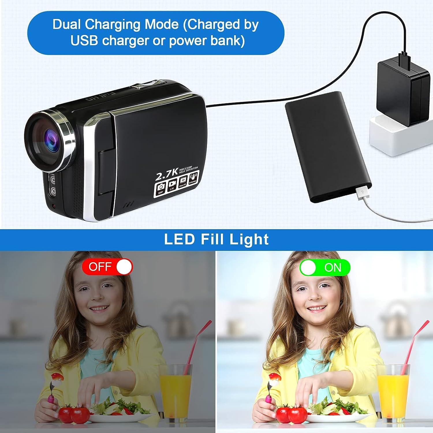 Heegomn Video Camera Camcorder 2.7K 36MP Video Recorder Camera Vlogging Camera for YouTube