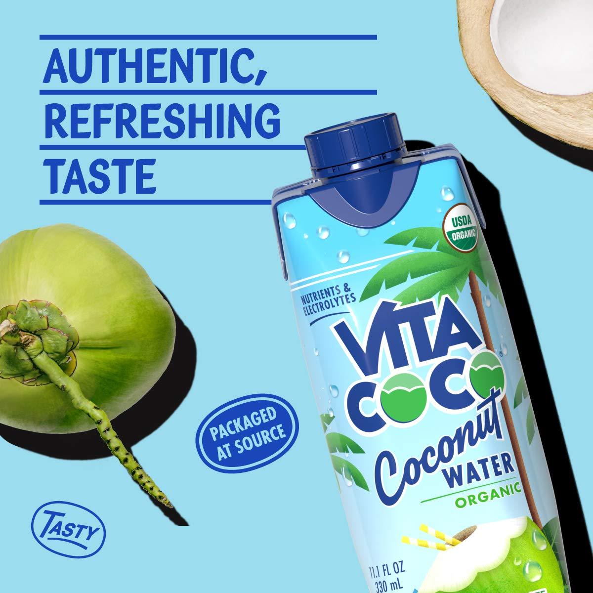 Vita Coco Organic Coconut Water 11.1 Oz (Pack of 12) Refreshing Taste