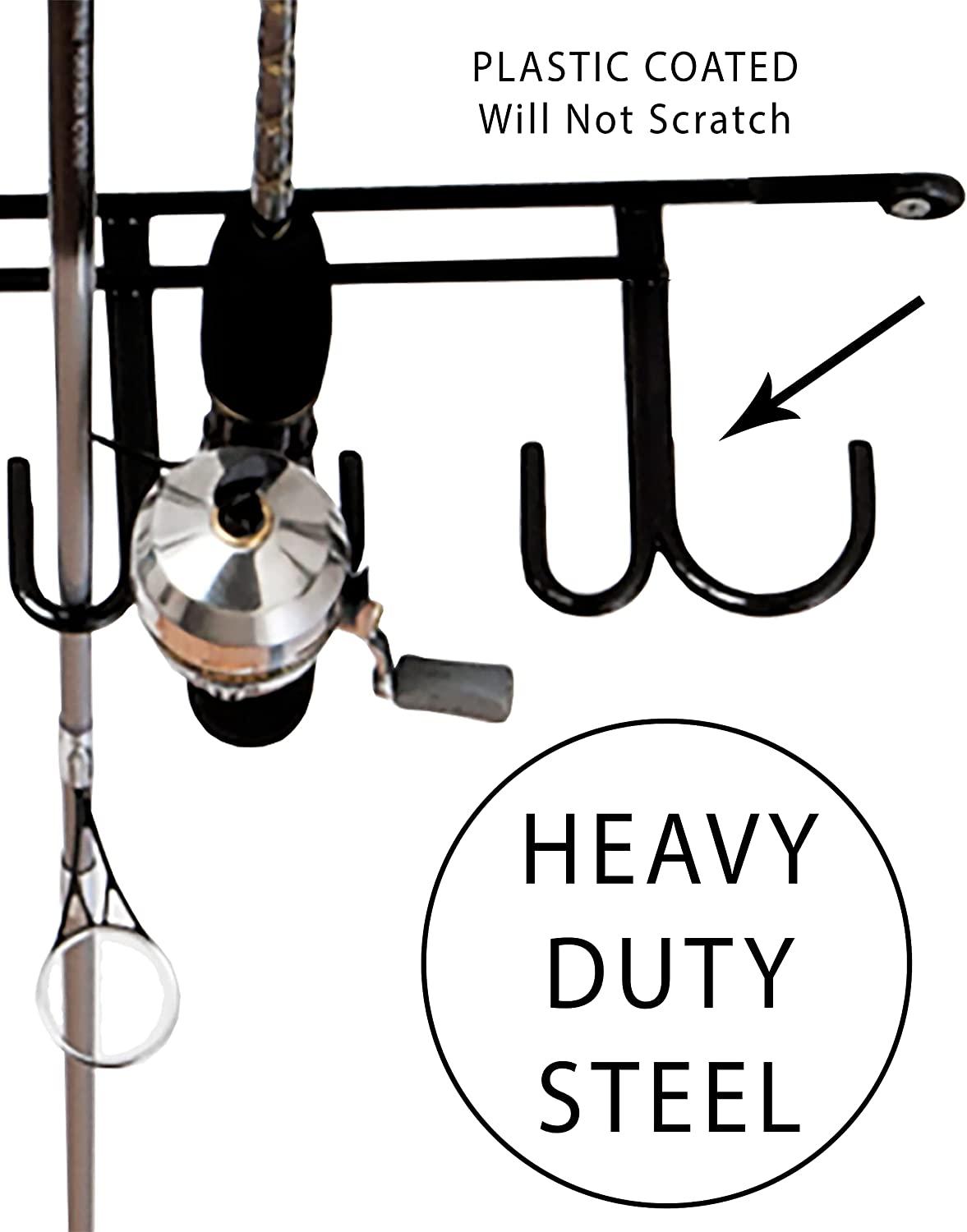 Rack'Em Fishing Rod Racks Pole Holders Mounted Storage Racks for Rods Ceiling or Wall