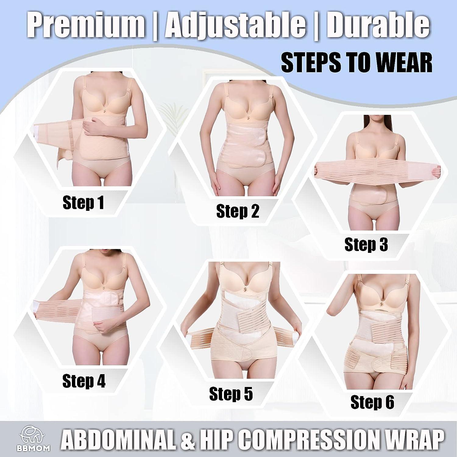 3 in 1 Postpartum Belly Wrap Abdominal Binder Belly Band Csection
