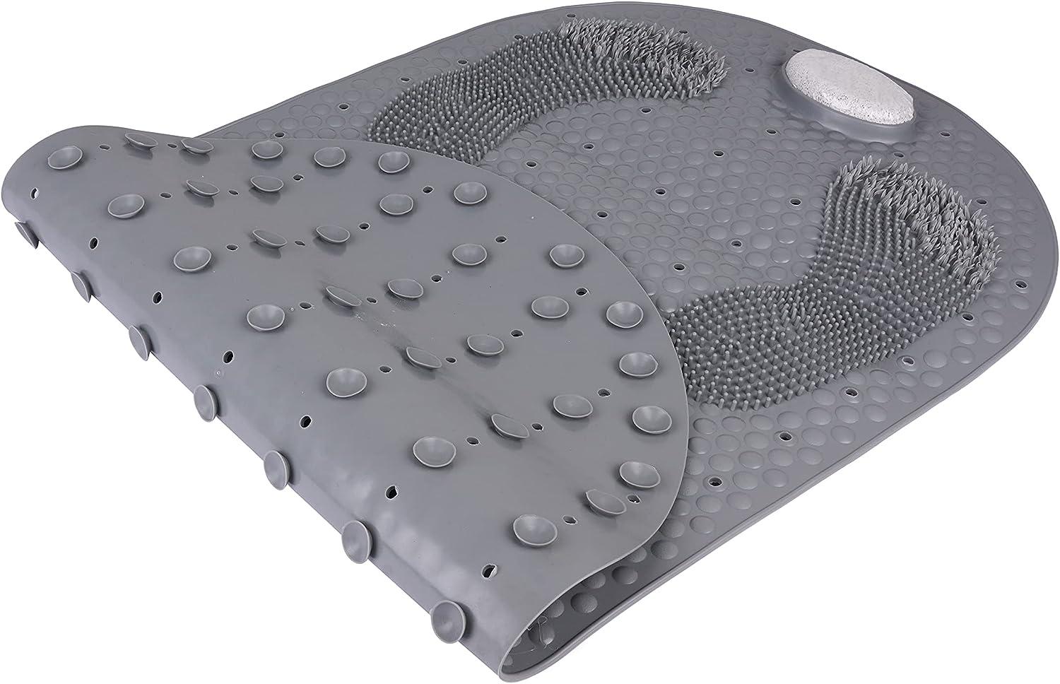 Foot Scrubber Shower Mat with Pumice Stone 80 * 40 cm Anti-Slip Shower Foot  Scrubber