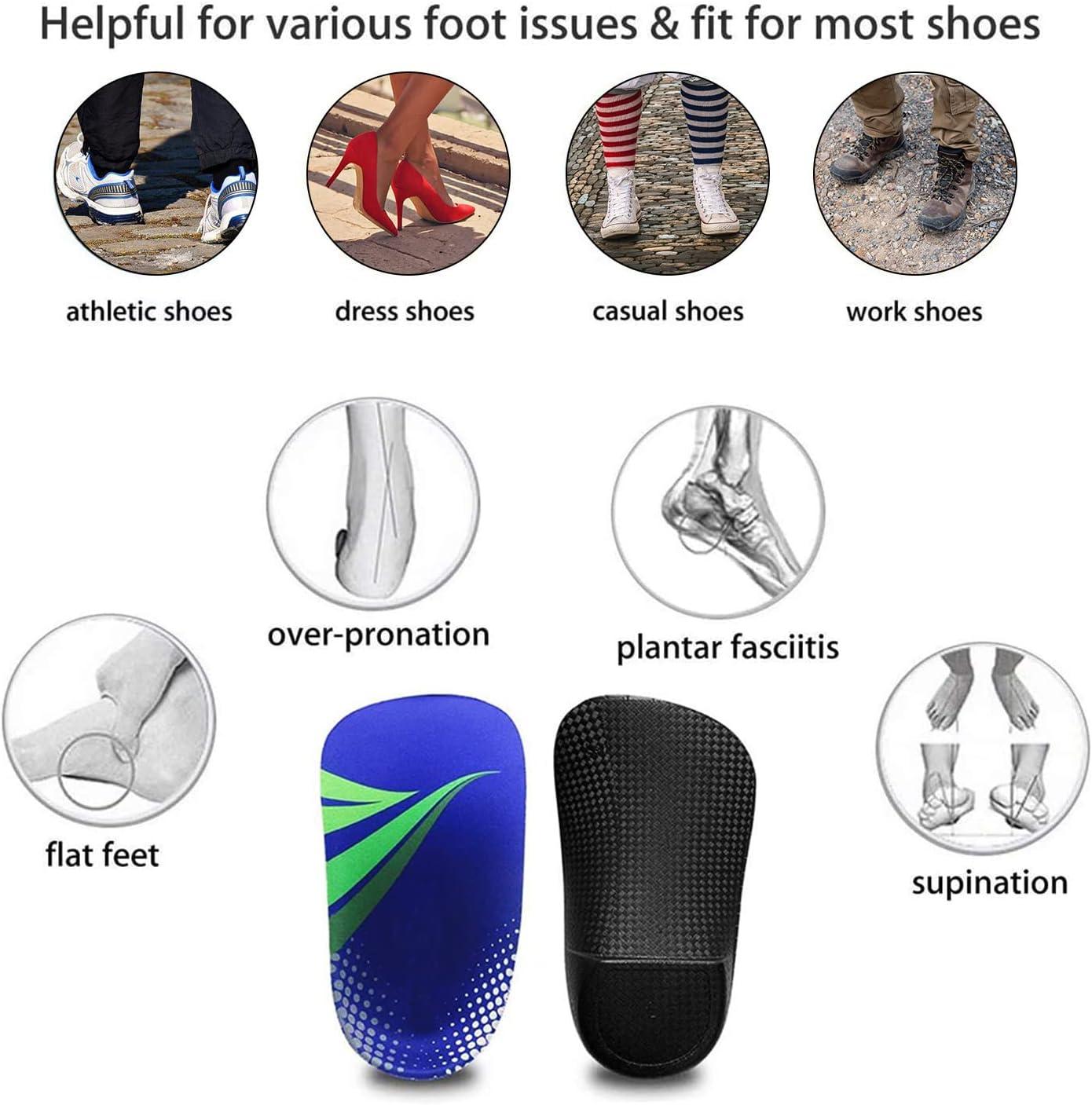 Over Pronation Insoles 3 4 Length High Arch Support Insoles