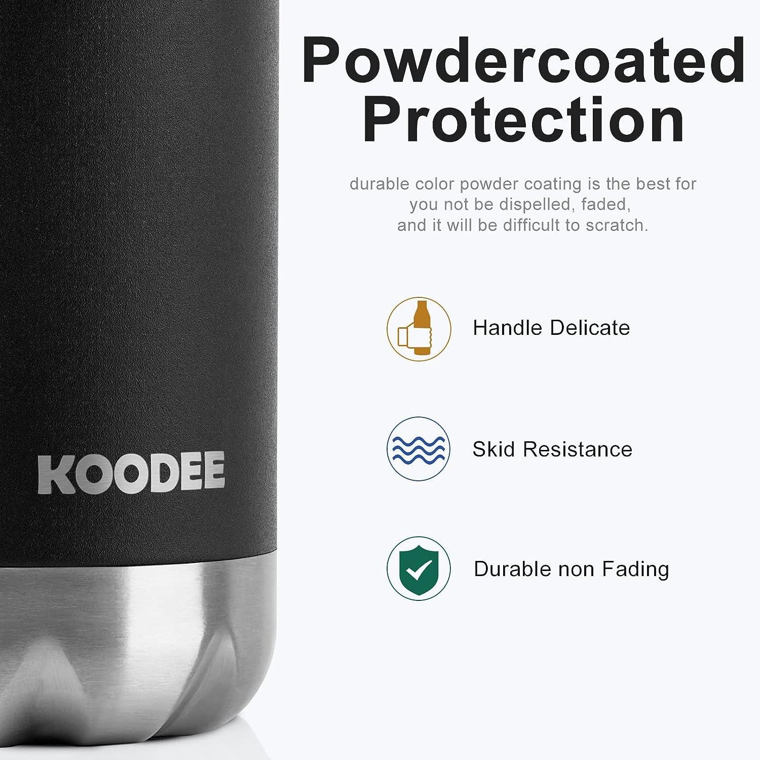 koodee Kids Water Bottle 16 oz Stainless Steel Triple Wall Vacuum