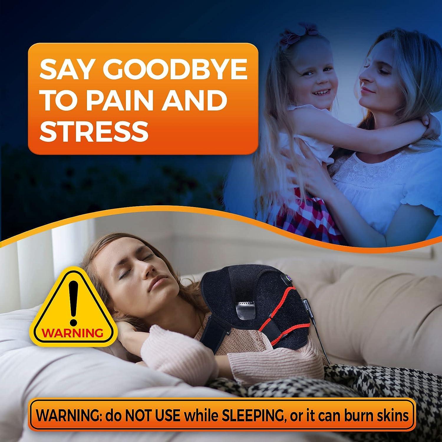 CHEROO Shoulder Heating Pad with Vibration Massager Auto Shut Off