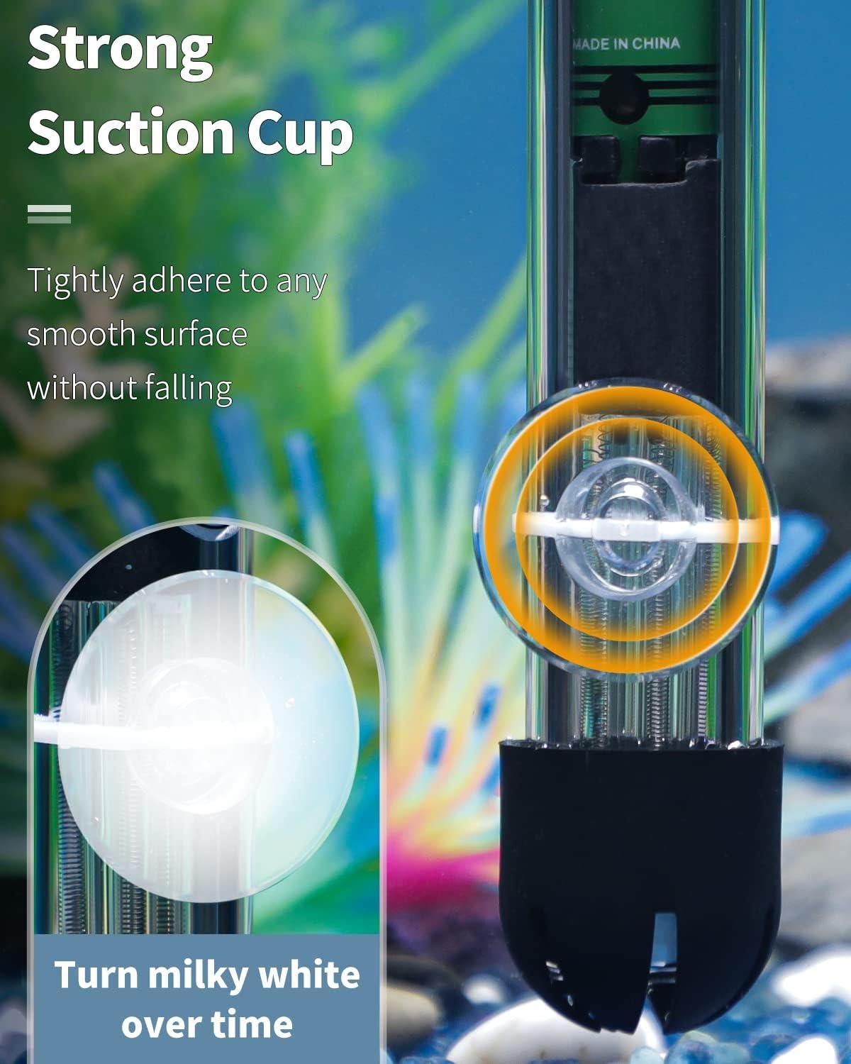 Pawfly 11,5 cm aquarium visschepnet met telescopische roestvrijstalen handgreep, groot vierkant schepnet met zacht fijnmazig reinigingsnet voor aquaria, kleine koivijvers en zwembaden