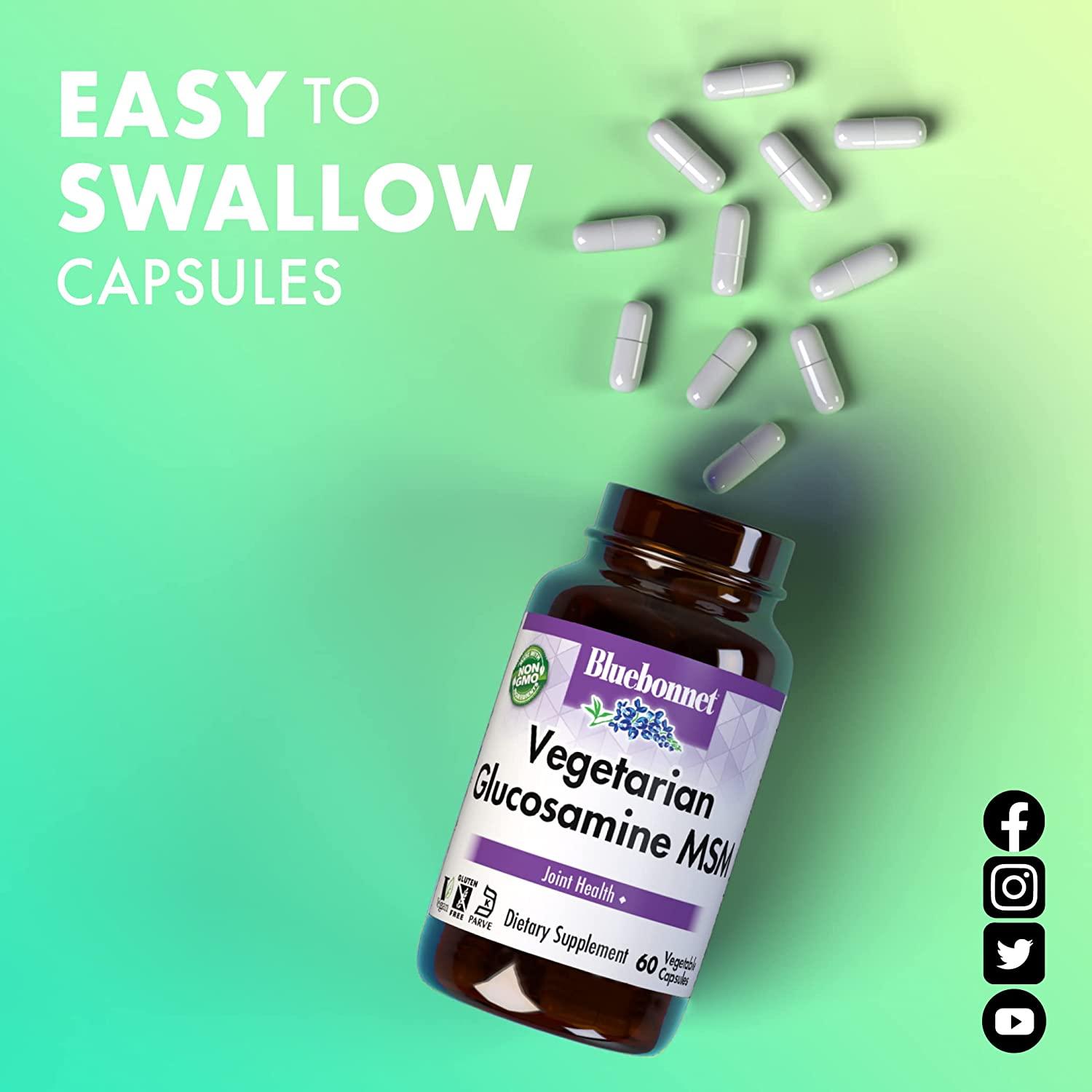 Vegetarian Glucosamine Plus MSM Supplement, 120 Count