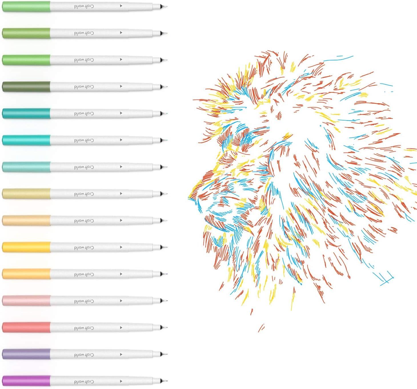30-Pack Fine Point Pens (0.4mm) For Cricut Maker/Explore – Vibrant Water-Based Ink For Drawing & Writing