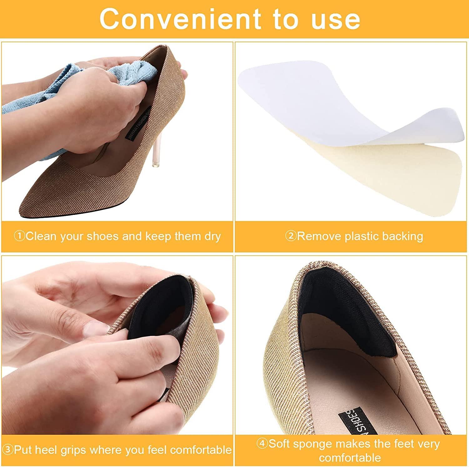 12 Pairs Shoe Filler High Heel Cushion Pads Adjustable Toe Filler Inserts  Front Insoles Heel Grips Liner Insert for Preventing Too Big Shoe from Heel  Slipping Blisters Relieve Pain (Elegant Style)
