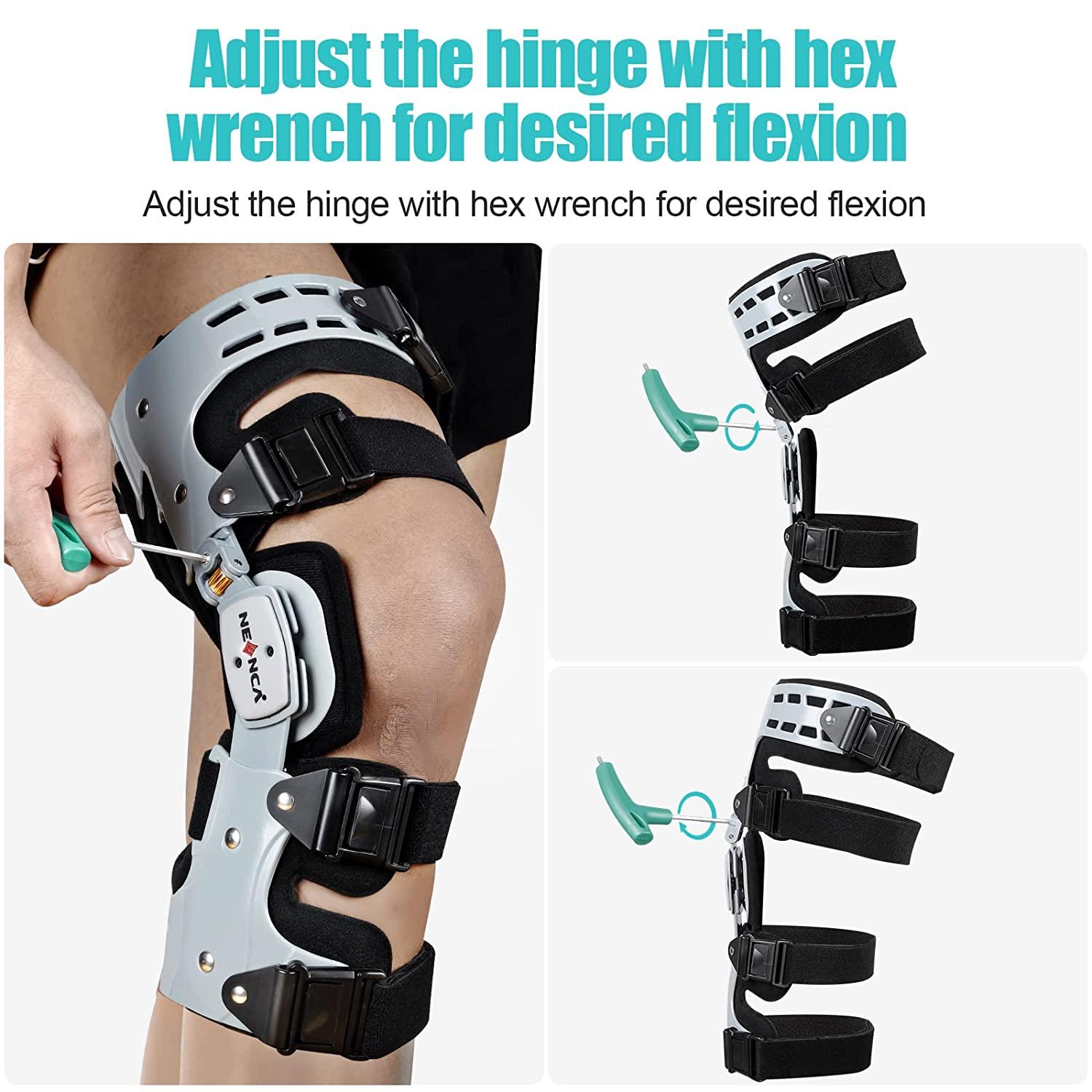 NEENCA Unloader ROM Knee Brace, Hinged Immobilizer for ACL, MCL, PCL Injury Orthosis