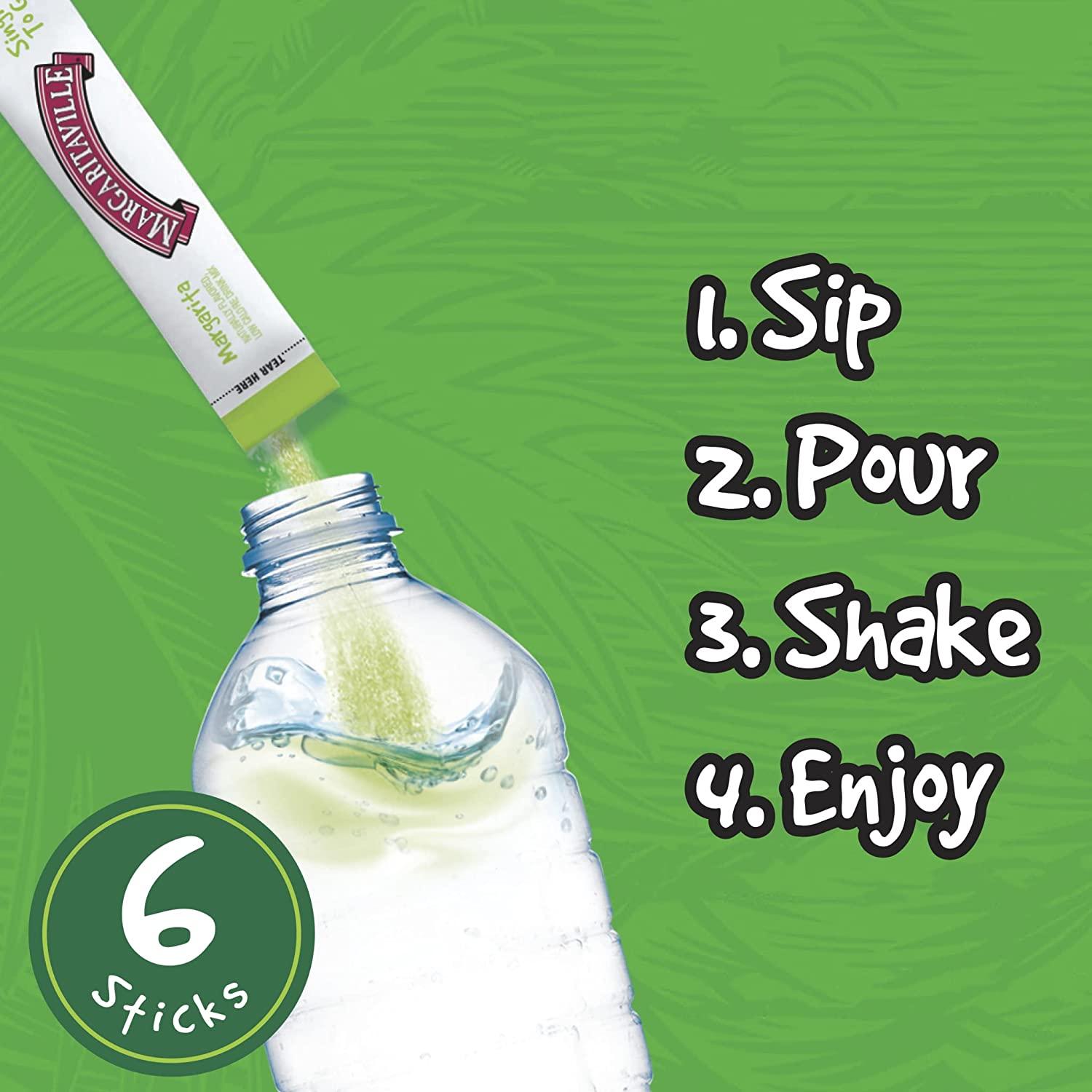 Margaritaville Singles to Go Water Drink Mix Margarita Flavored Non