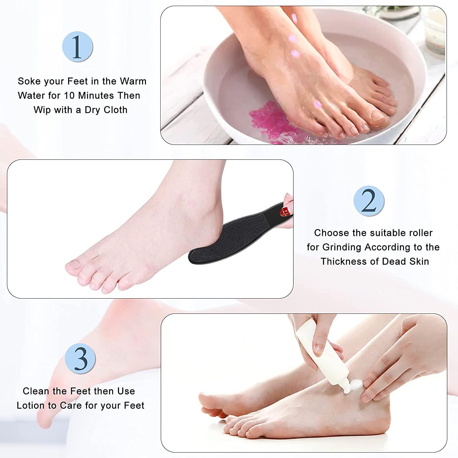 White Electric Foot Grinder, Foot Callus Remover, Dead Skin Remover, Hard Skin  Remover,exfoliating Scrub Foot File, Foot Scrubber