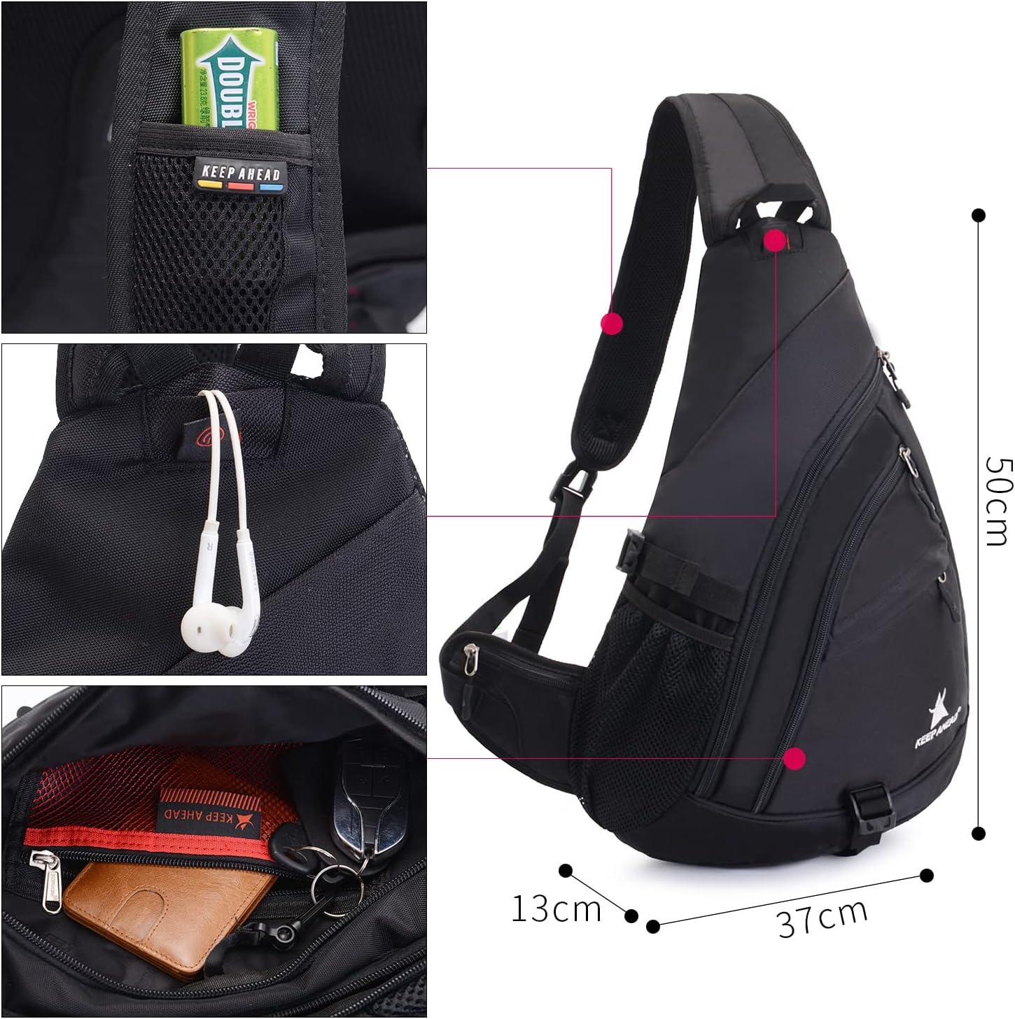 JSding Waterproof Triangular Backpack - Large Capacity 14 Laptop Shoulder  Bag for Men & Women | Ideal for Sports Leisure & Hiking - Black | Buy Now  with Express International Delivery | GoSupps.com