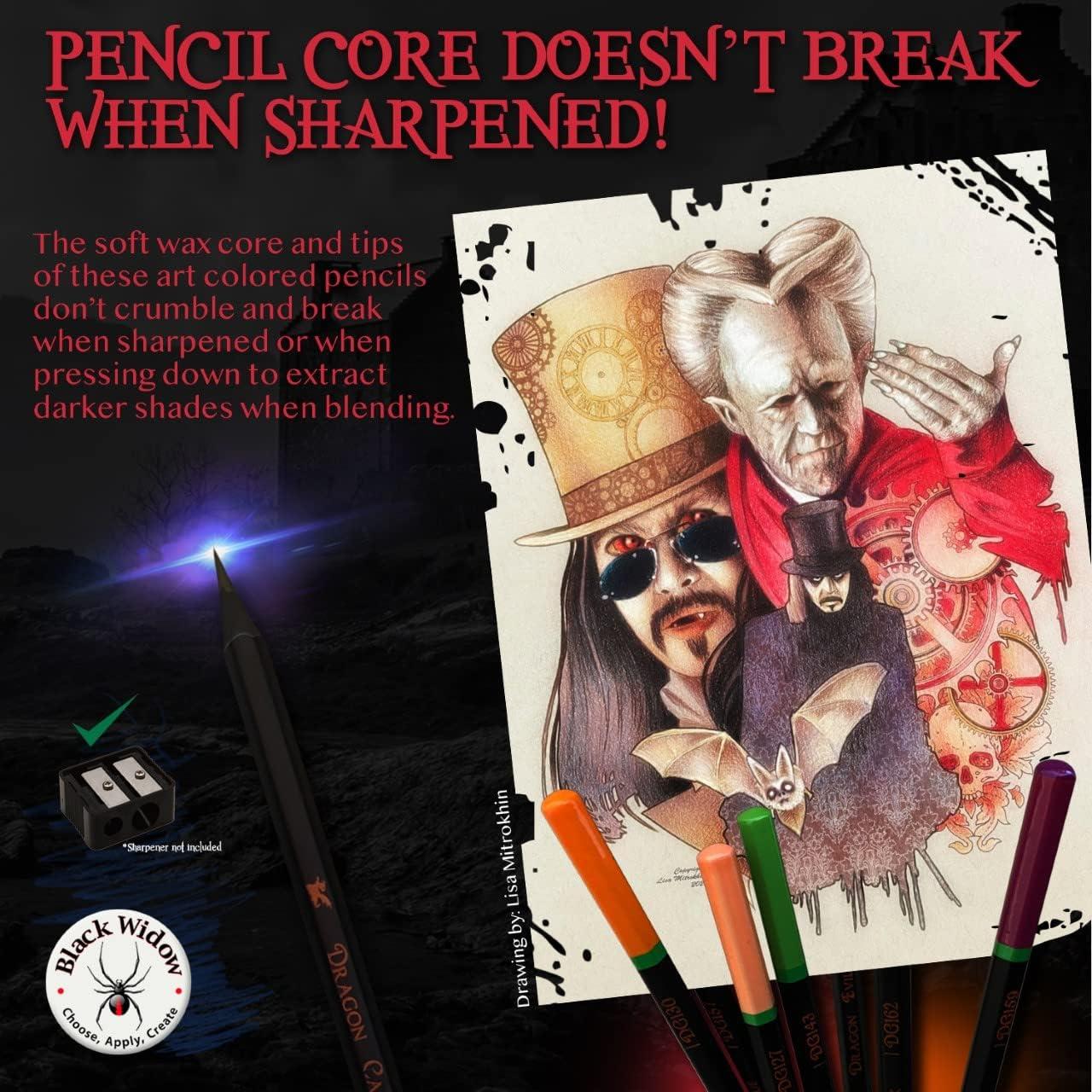 Black Widow Colored Pencils For Adult Coloring - 24 Coloring Pencils With  Smooth Pigments - Best Color Pencil Set For Adult Coloring Books And  Drawing: Buy Online at Best Price in UAE 