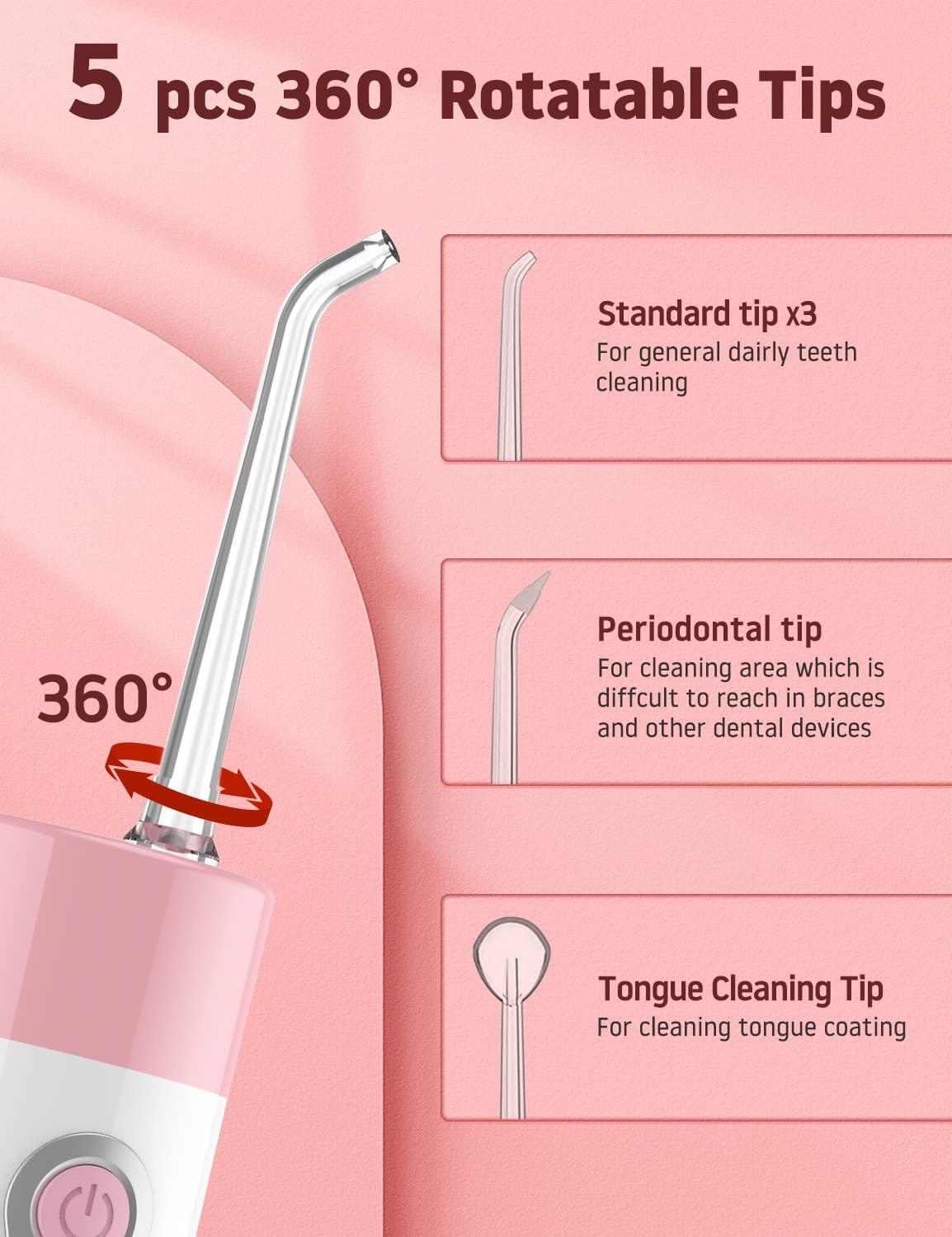 YaFex Water Flosser Oral Irrigator Portable Water Teeth Cleaning Pick