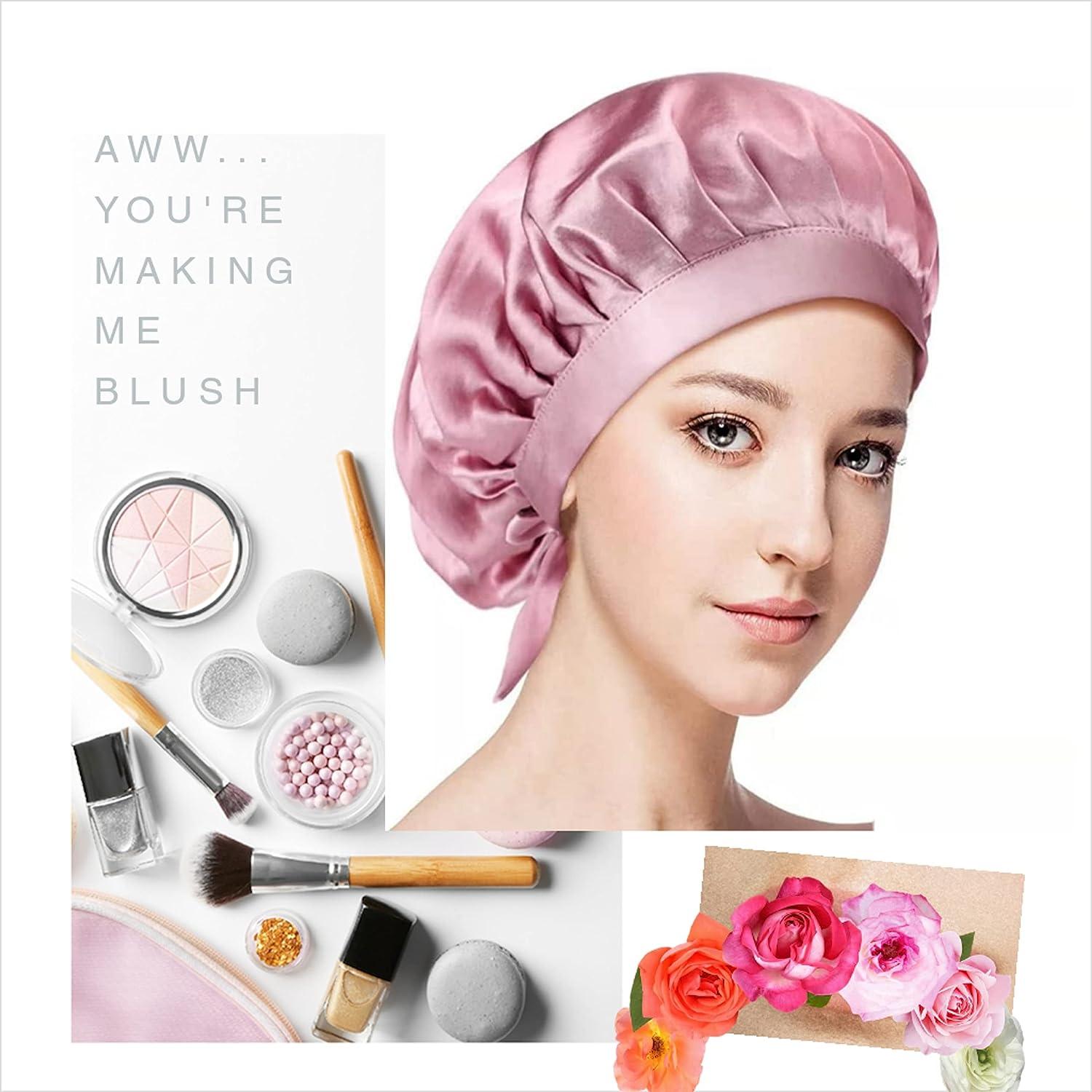 LFRNZS Silk for Sleeping Mulberry Silk Sleep Cap for Women Hair